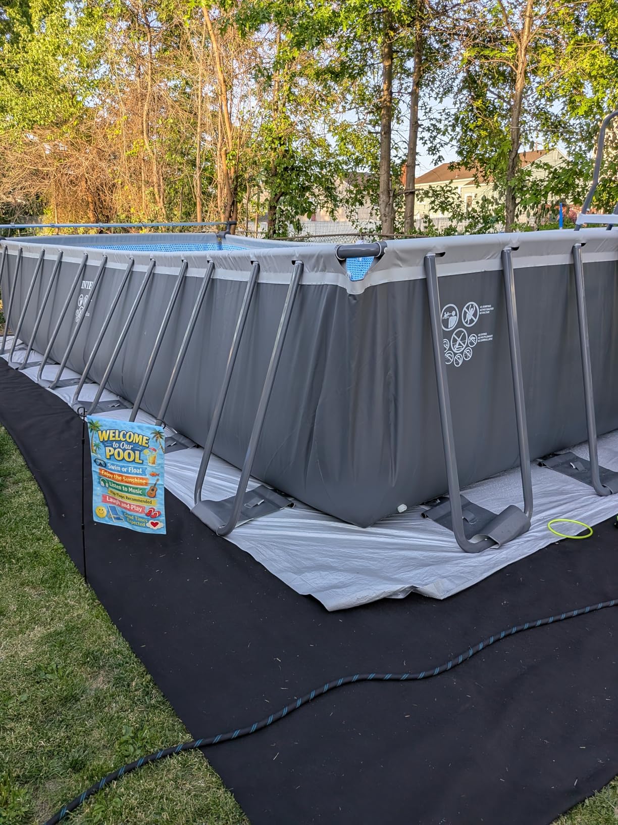 INTEX Ultra XTR 24 ft x 12 ft 52 in Above Ground Pool Set, Rectangular Swimming Pool with Steel Frame, 2100 GPH Sand Filter Pump, Ladder, Cover, & Ground Cloth customer photo 1