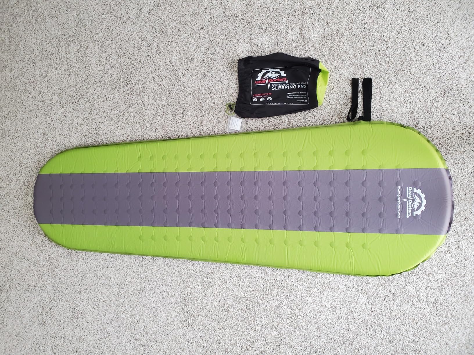 Gear Doctors Oxylus 4.3 R-Value Insulated Foam Self Inflating Sleeping Pad Camping - Sleeping Pad Backpacking Air Mattress-Camping Mattress Self Inflating Camp Mat 4 Seasons Sleep Mat-Camp/Floor/Tent customer photo 1