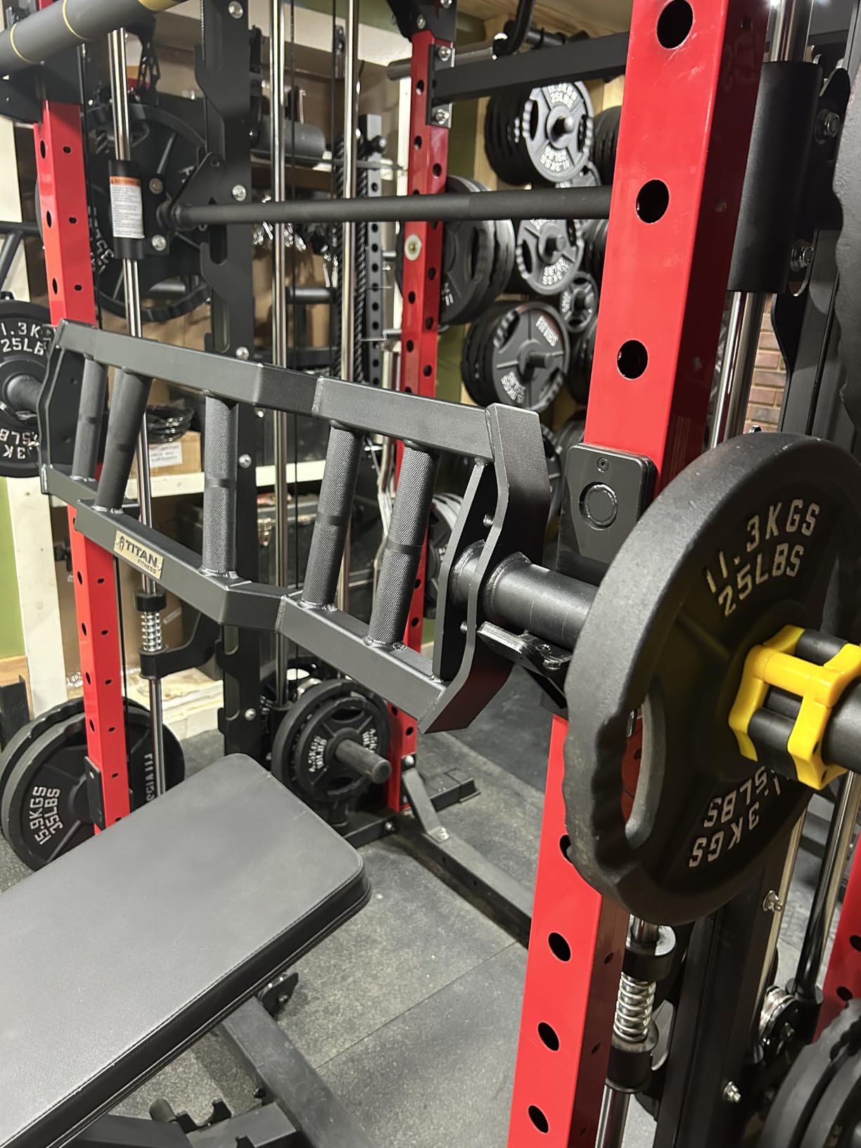 Titan Fitness Rackable Multi-Grip Camber Olympic Barbell, Rated 1,000 LB, Angled & Neutral Grip Football Barbell customer photo 2