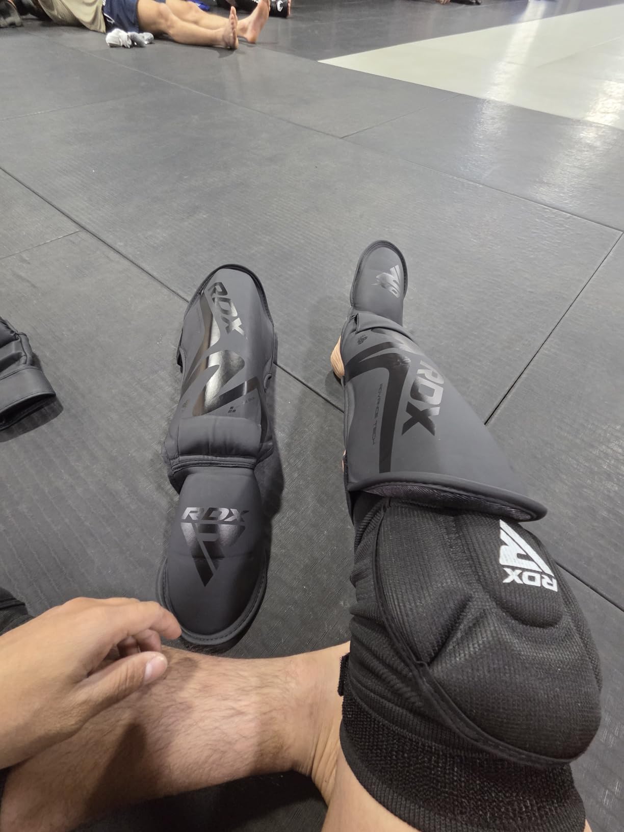 RDX Muay Thai Shin Guards Non-Slip Fit, Full-Contact Protection Adult Shin Pads, MMA, Kickboxing, Sparring customer photo 1