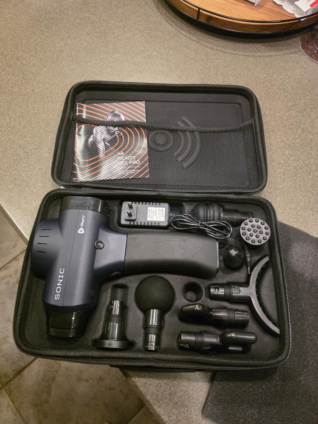 LifePro Massage Gun - Percussion Muscle Massager for Athletes with 8 Massage Heads and 5 Speed Settings - Deep Tissue Back and Muscle Massage Gun for Recovery customer photo 2