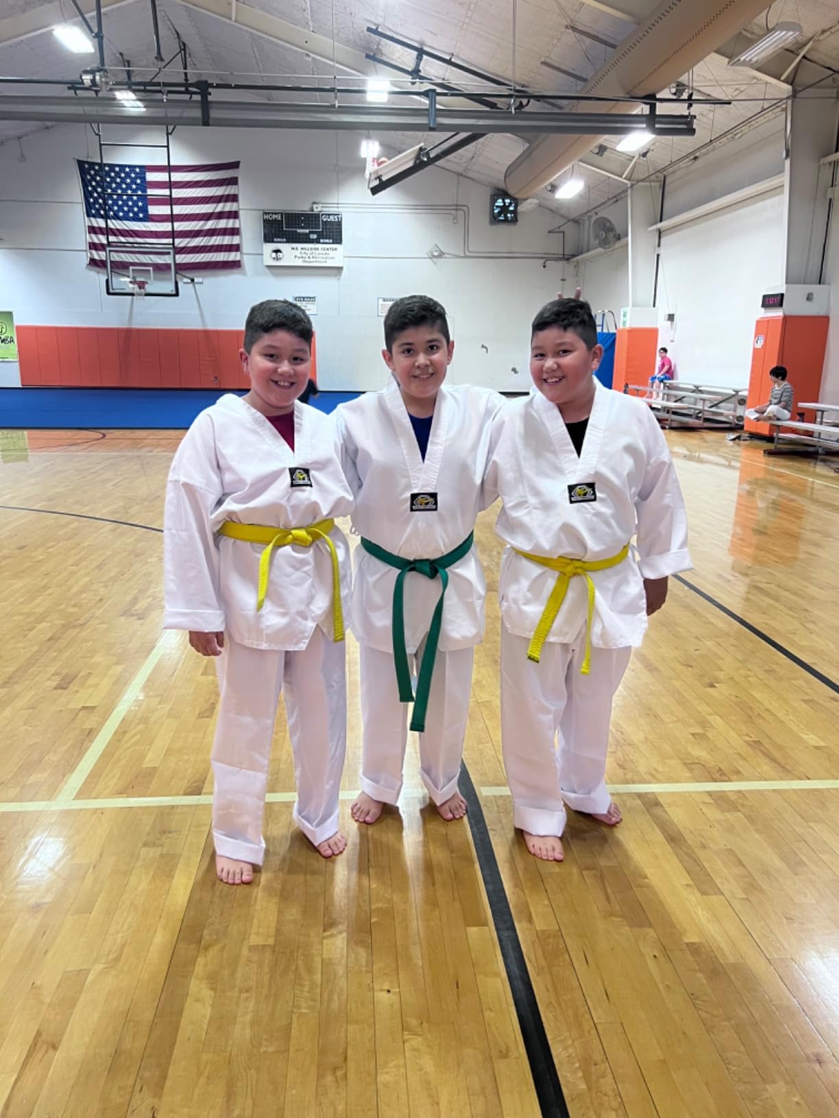 V-Neck Taekwondo Uniform for Kids Adults, TKD Dobok Uniform Martial Arts Uniform with Belt customer photo 1