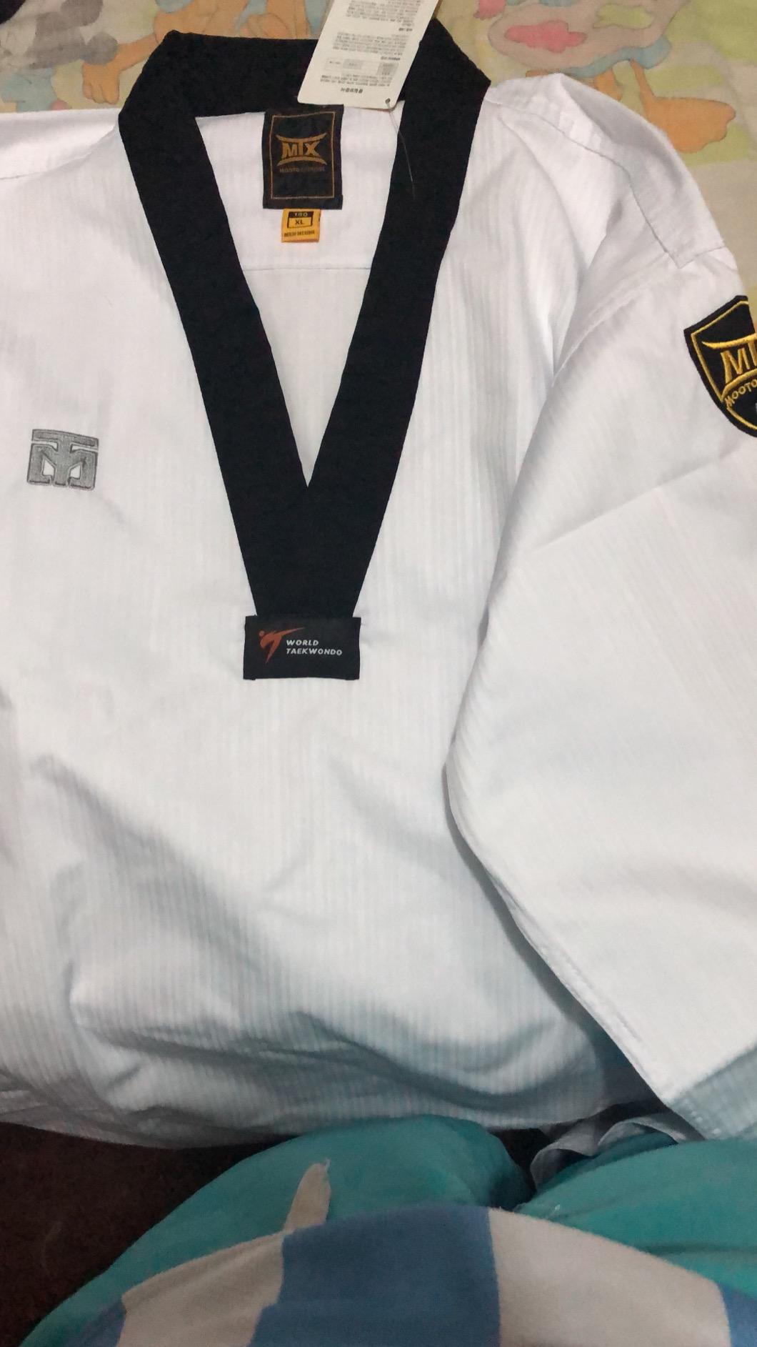 MOOTO Korea Taekwondo MTX S2 Uniform Black V-Neck Dobok MMA Martial arts Karate Basic Training WT Logo customer photo 1