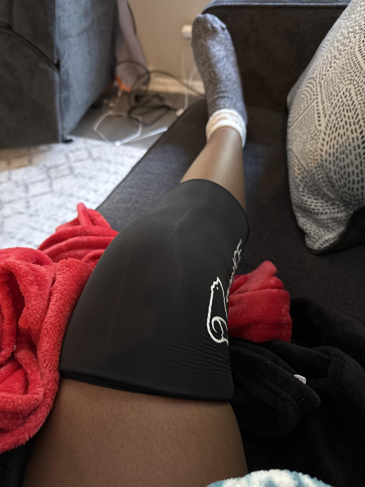 TheraICE Knee Ice Pack Wrap Compression Sleeve for Injuries - Reusable Gel Cold Packs Brace Plus Cold Wrap Recovery for Meniscus Tear, ACL Post Surgery, MCL Pain Relief Without Machine - Women & Men customer photo 1
