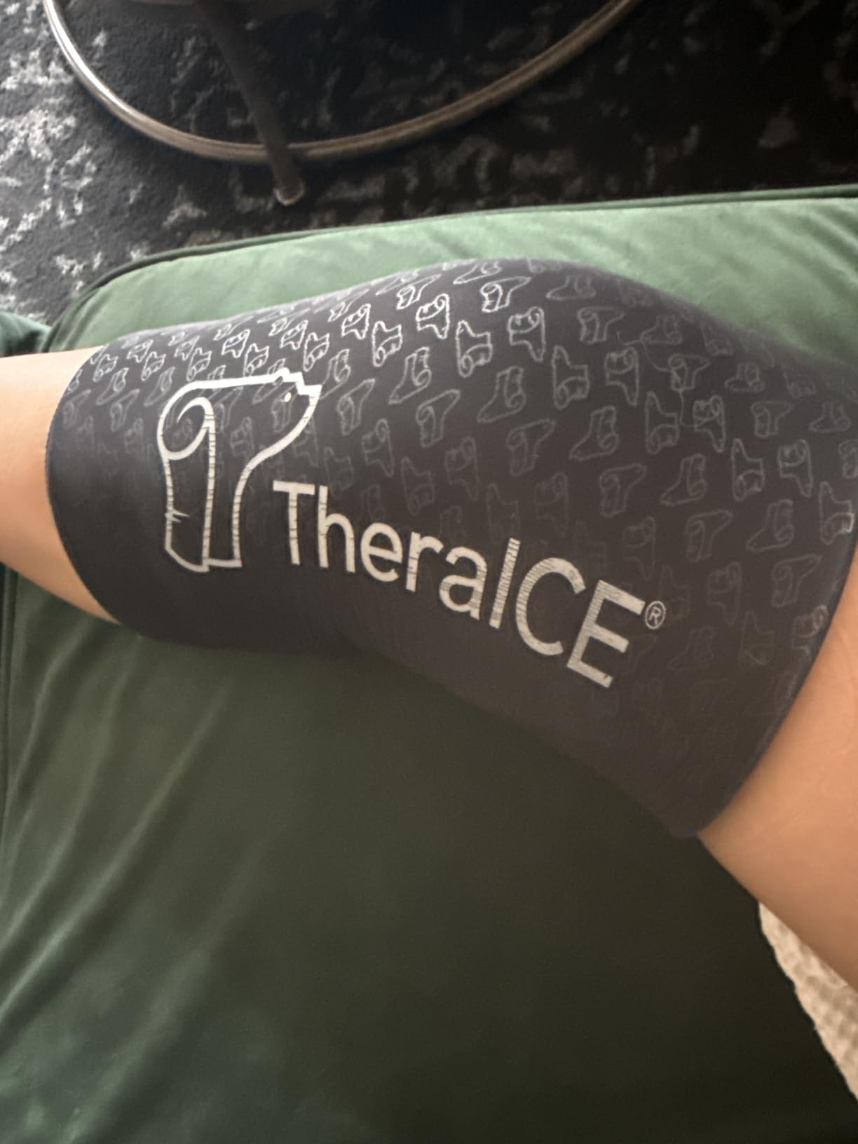 TheraICE Knee Ice Pack Wrap Compression Sleeve for Injuries - Reusable Gel Cold Packs Brace Plus Cold Wrap Recovery for Meniscus Tear, ACL Post Surgery, MCL Pain Relief Without Machine - Women & Men customer photo 2