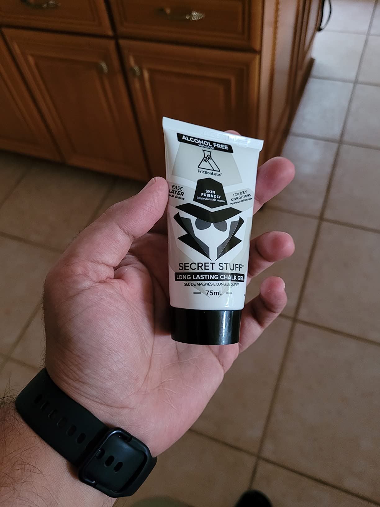 Friction Labs Quick Grip Secret Stuff Liquid Chalk for Athletes - Made in USA - Skin Friendly - Rock Climbing, Weightlifting, Gym, Tennis - Trusted by 100+ Pro Athletes - 75mL customer photo 1