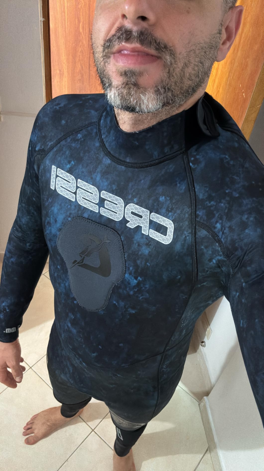 Cressi Spearfishing and Freediving One-Piece Wetsuit with Loading Chest Pad, Knee Protection, Anatomical Design - Tokugawa: Designed in Italy customer photo 2