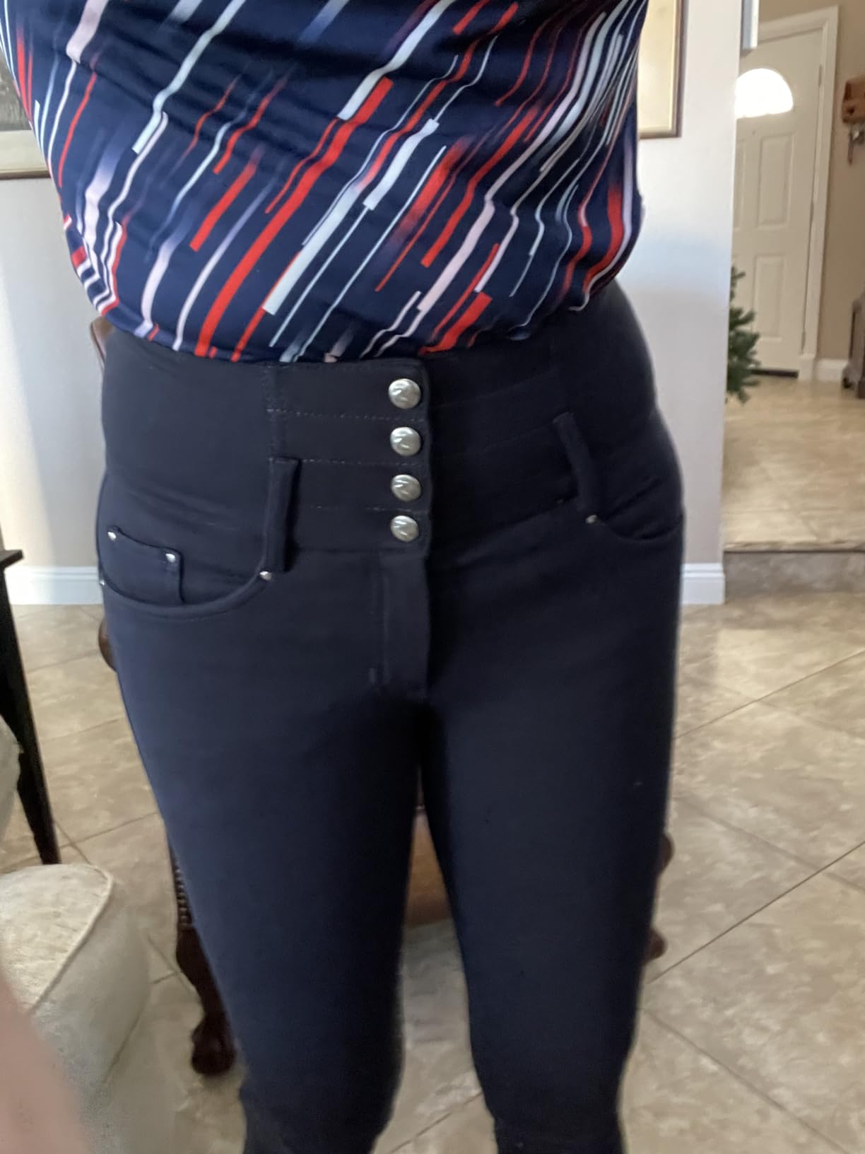 Women's Tara Full Seat Silicone Grip Breeches | Stretchable, High Waist with 4 Pockets customer photo 1