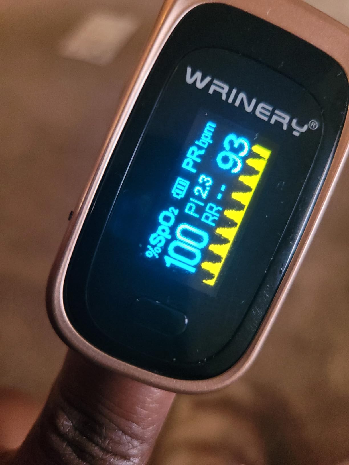 Wrinery Premium Pulse Oximeter Fingertip, Oxygen Monitor, O2 Saturation Monitor, OLED Portable Oximetry with Batteries, Lanyard customer photo 1