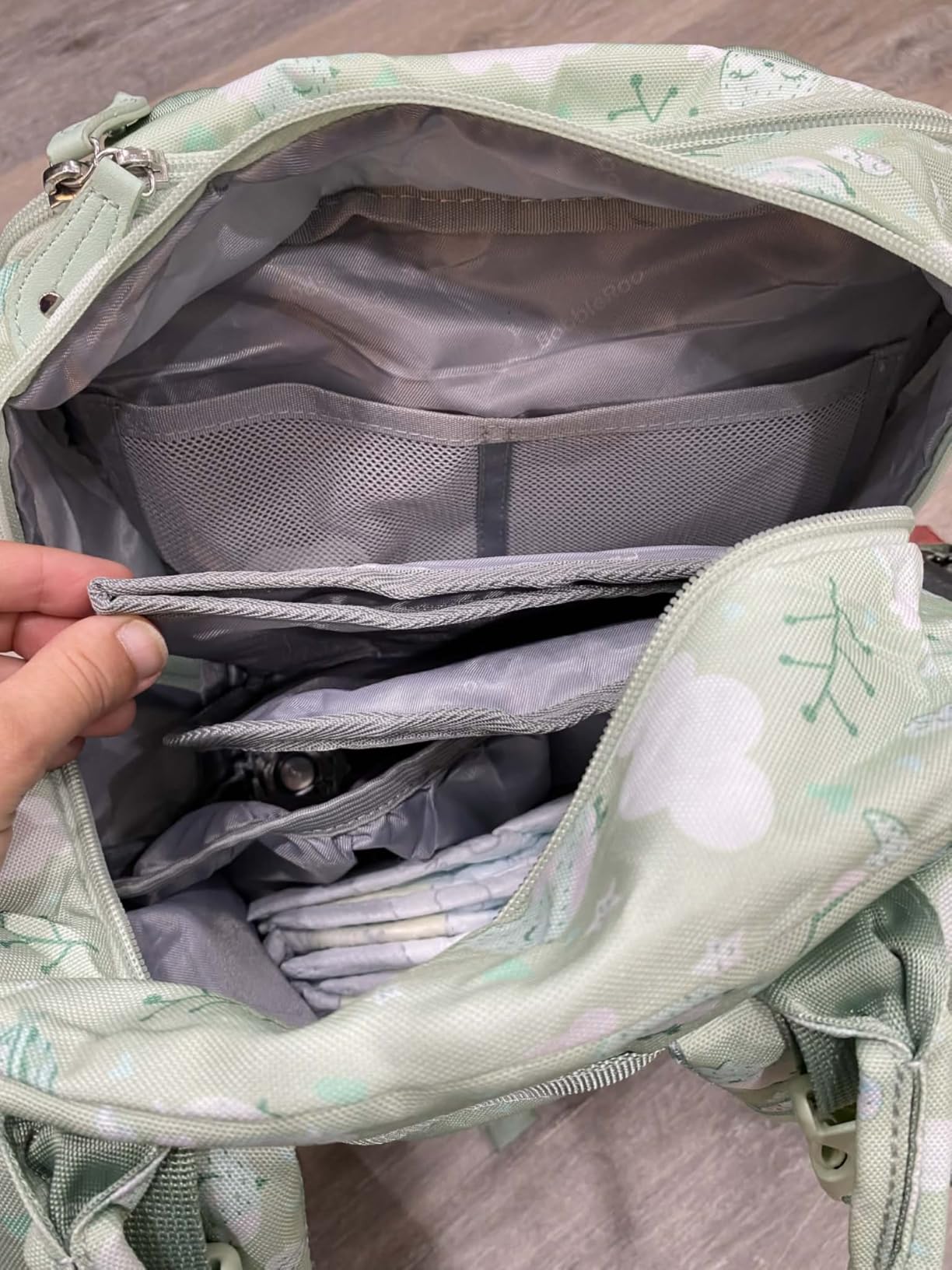 BabbleRoo Diaper Bag Backpack - Baby Essentials Travel Tote - Multi Function Water Resistant Diaper Bag with Changing Pad, Stroller Straps & Pacifier Case customer photo 1