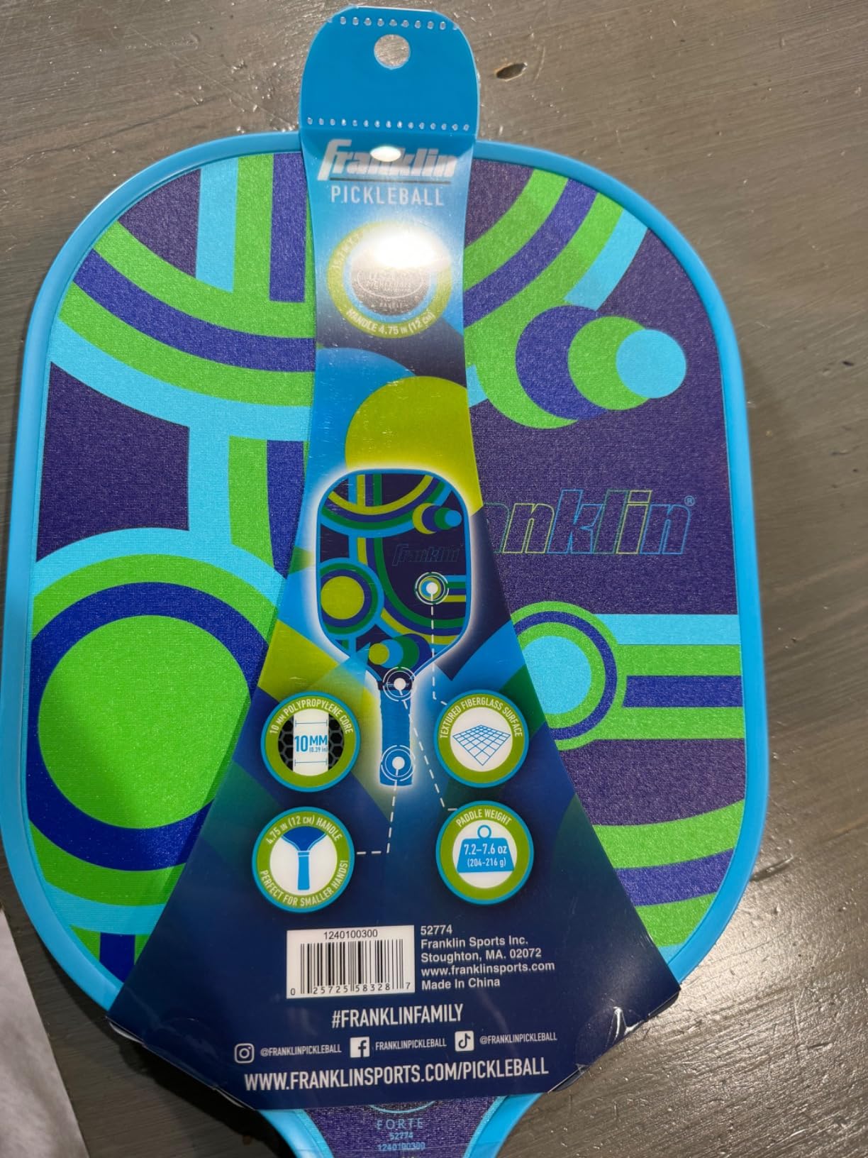 Franklin Sports Kids Pickleball Paddle - Junior Paddle Series Paddle for Youth Pickleball Players - Kids Junior Pickleball Paddles - 10mm Polypropylene Core customer photo 2