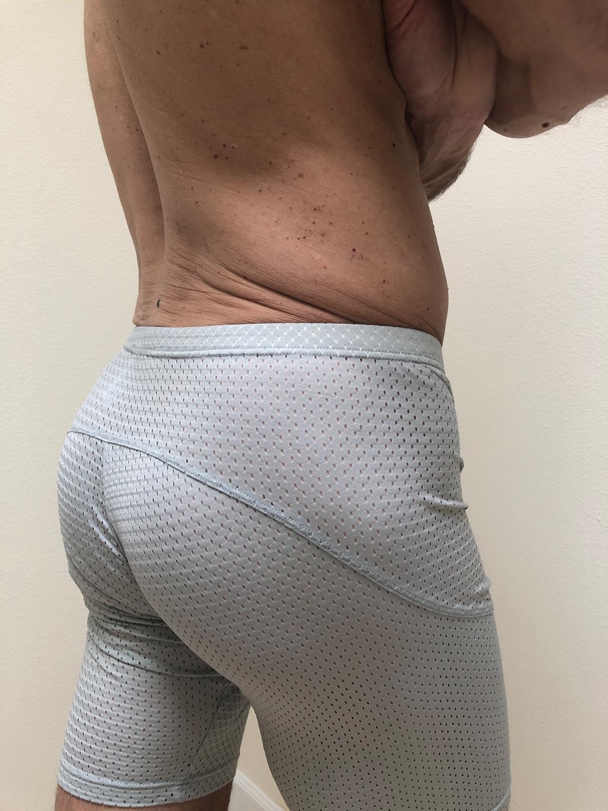Mens Tight Yoga Workout Shorts Mesh Gym Training Shorts customer photo 1