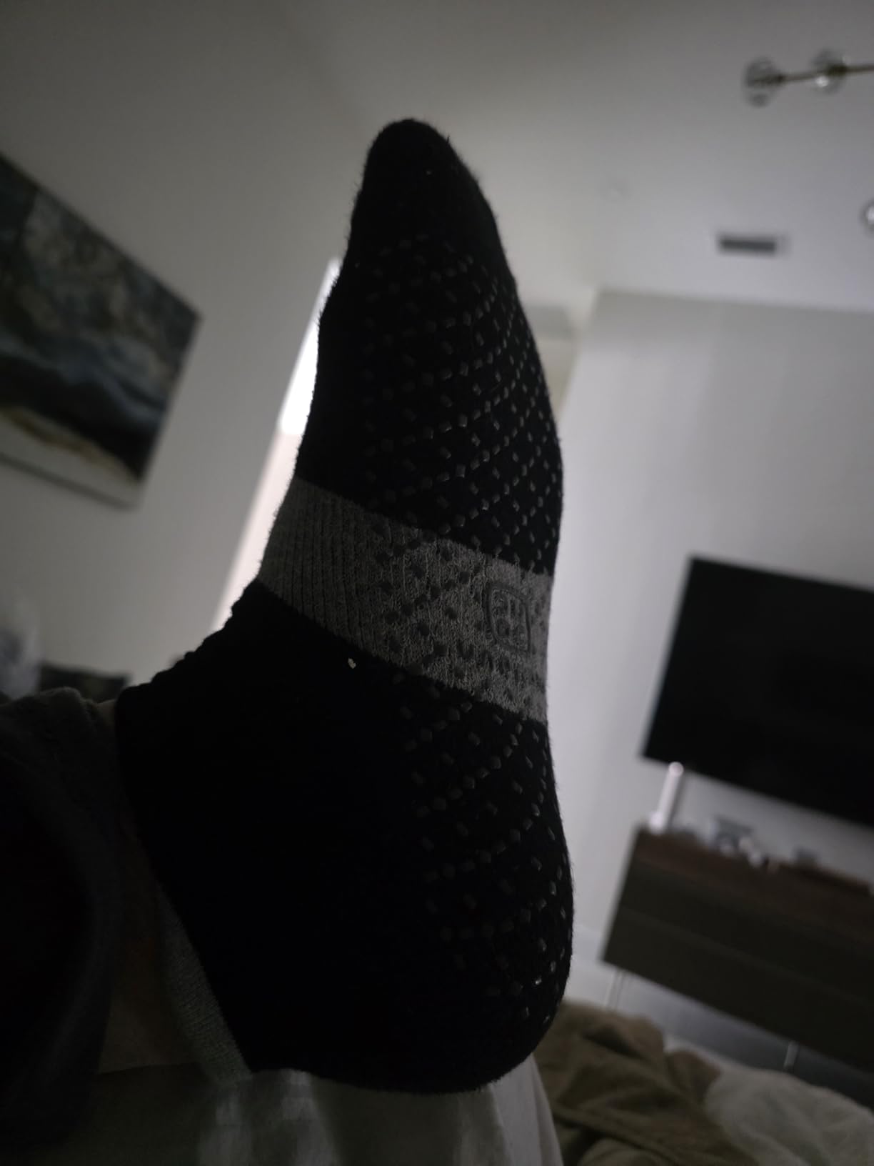 Unisex Non Slip Grip Socks with Cushion for Yoga Pilates Barre Home & Hospital customer photo 1