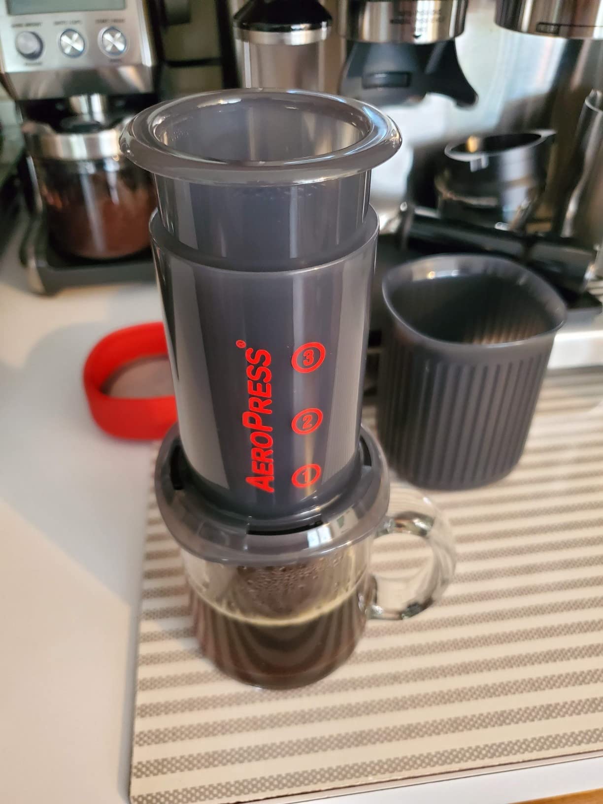 AeroPress Go, Extra Small Portable Coffee Maker Kit, Travel, Hiking & Camping, All-in-One French Press, Pour-Over & Espresso Style Manual Brewer customer photo 2