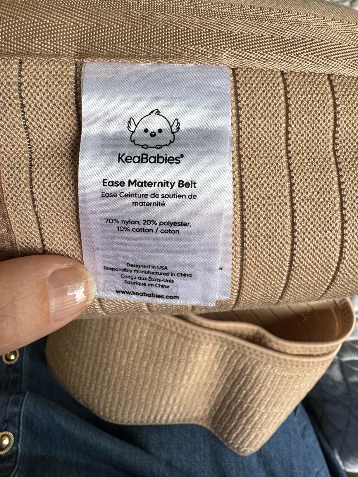 KeaBabies Pregnancy Belly Bands for Pregnant Women - 1-Pack, Soft & Breathable Maternity Belly Support Band, Easy Adjustable Maternity Belt for Back, Pelvic Support, Comfortable (Classic Ivory, M/L) customer photo 2