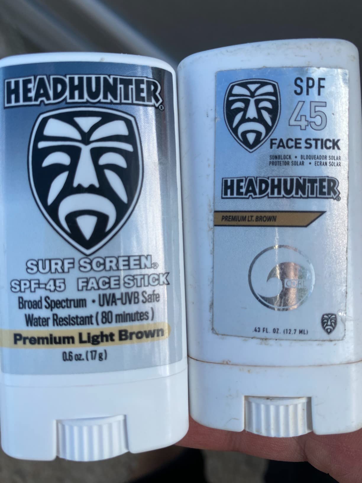Headhunter Sunscreen Face Stick SPF 45, Waterproof Surf Sunblock for Waterman, Water-Resistant Facial Sunscreen for Ultra-Sport Protection and Solar Defense (80 min), Tinted Light Brown customer photo 2
