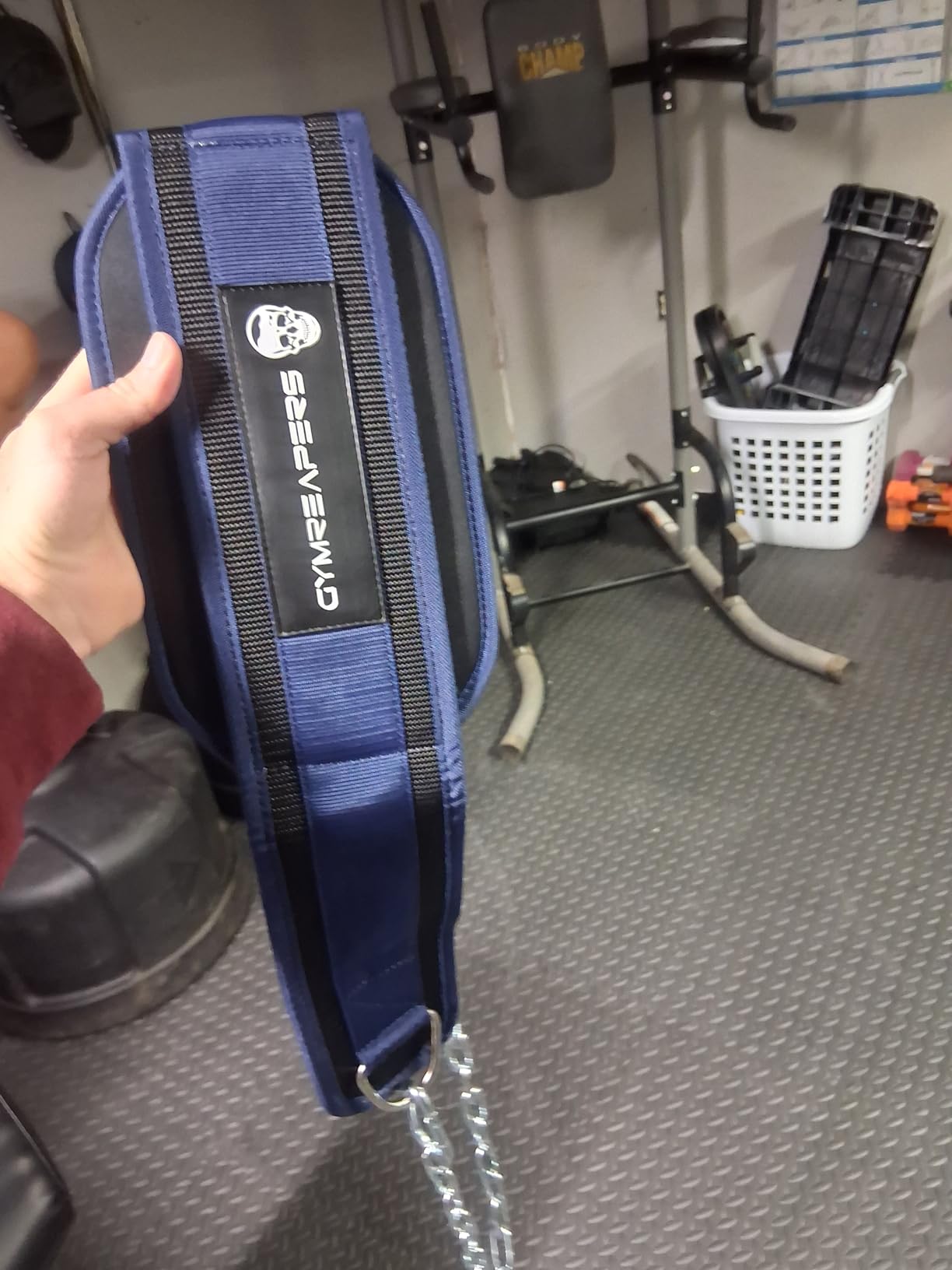 Gymreapers Dip Belt With Chain For Weightlifting, Pull Ups, Dips - Heavy Duty Steel Chain For Added Weight Training customer photo 1