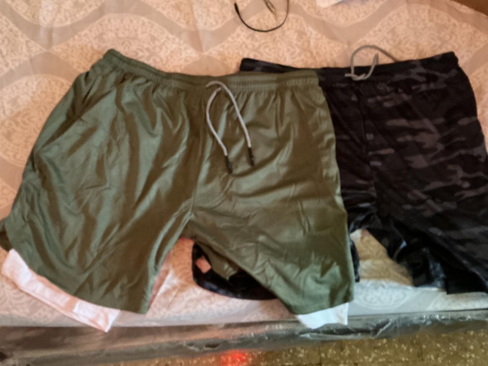 Men's 2 in 1 Workout Running Shorts Lightweight Training Yoga Gym 7