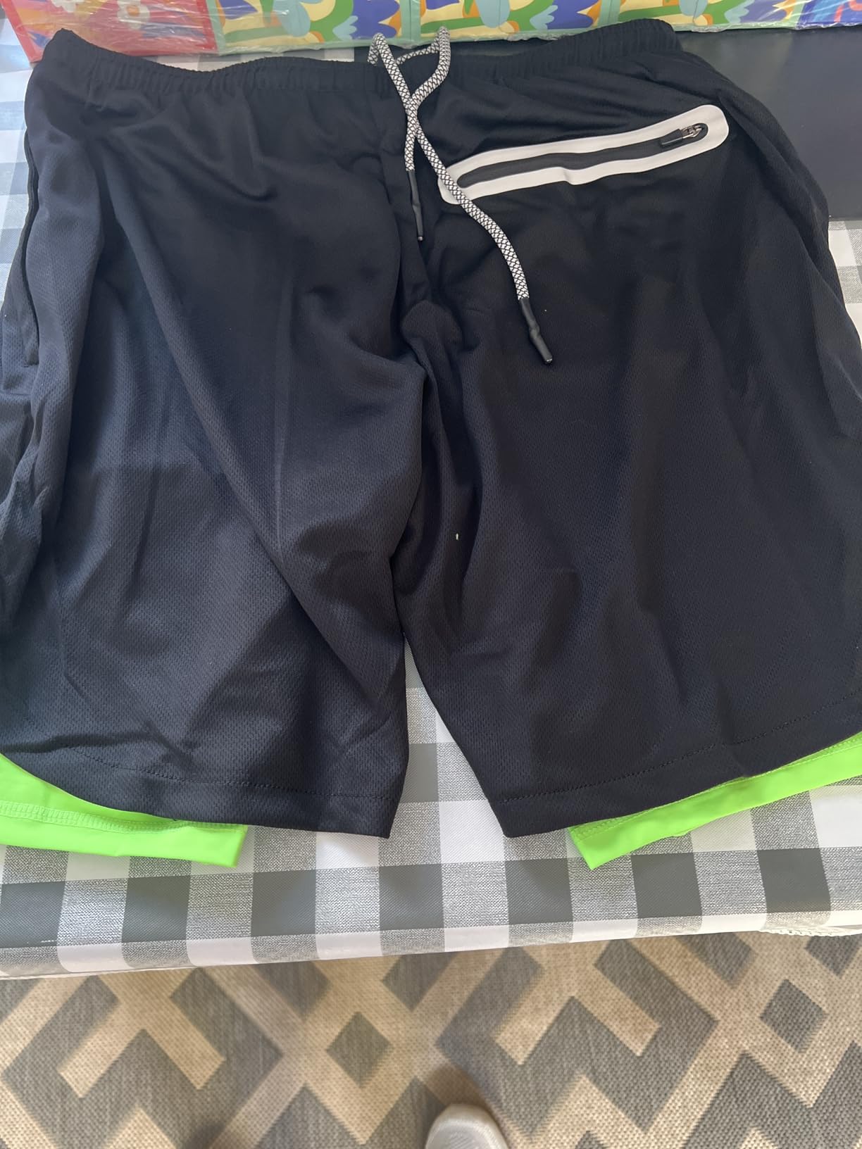 Men's 2 in 1 Workout Running Shorts Lightweight Training Yoga Gym 7