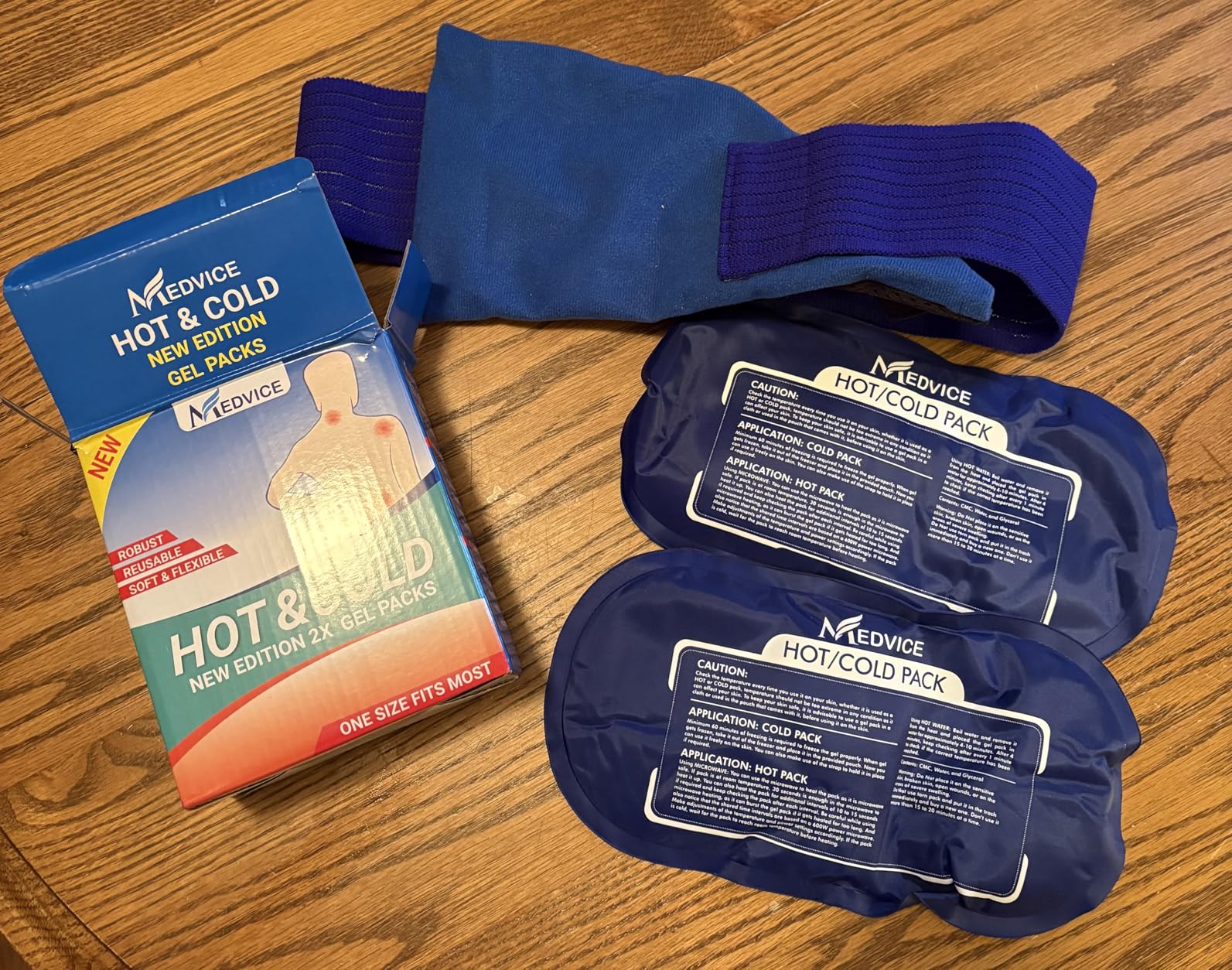 Reusable Hot and Cold Ice Packs for Injuries (3-Piece Set), Joint Pain, Muscle Soreness and Body Inflammation - Reusable Gel Wraps - Adjustable & Flexible for Knees, Back, Shoulders, Arms and Legs customer photo 2
