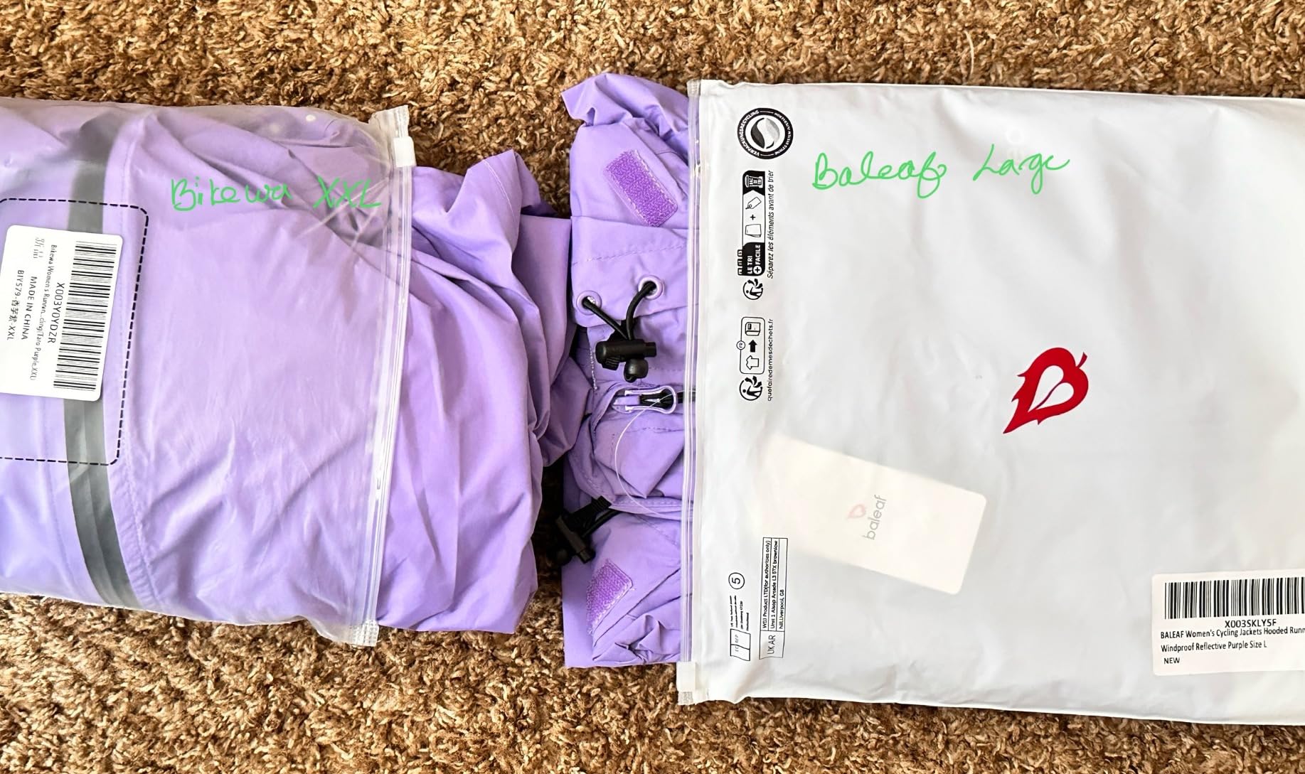 Women's Rain Jackets Waterproof Windbreaker Packable Running Lightweight Cycling Jacket Reflective Hooded customer photo 1