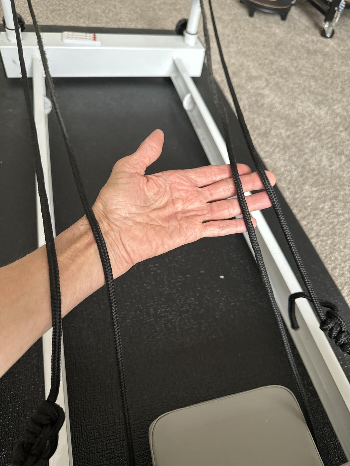 Stamina AeroPilates Precision Series Cushioned Cardio Reformer Resistance Band Foldable Wheeled Pilates Workout Board for Home Gym w/ 2 Videos, White customer photo 1