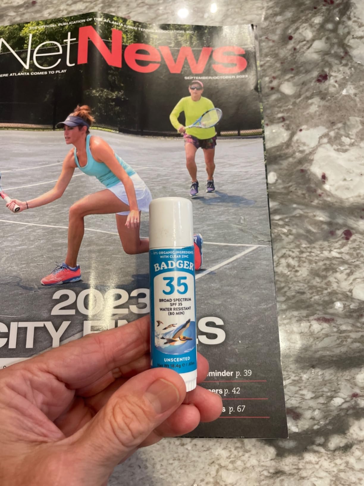 Badger Mineral Sunscreen Face Stick SPF 35, 97% Organic Unscented Zinc Oxide Travel Sunscreen, Coral Reef Safe Travel Size Stick, 0.65 oz customer photo 2