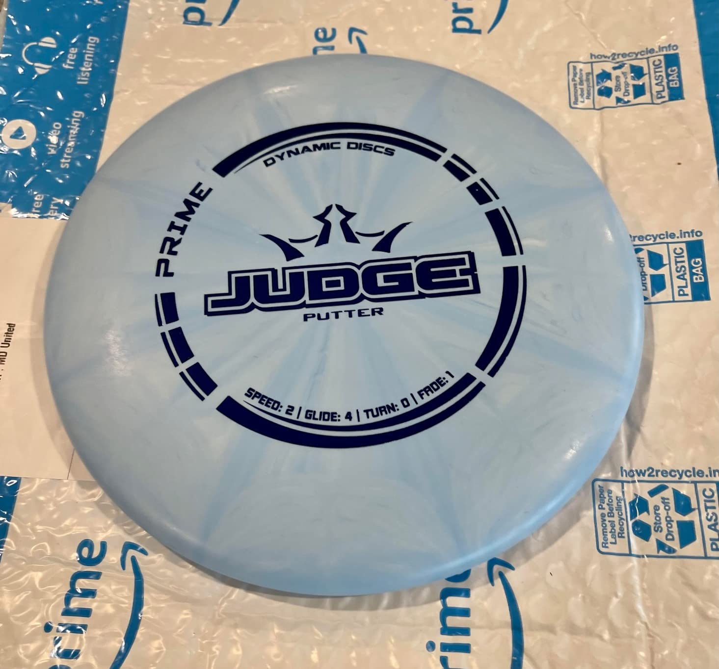 Dynamic Discs Prime Burst Judge Disc Golf Putter, Men and Women Frisbee Golf Putter, 170g Plus, Beaded Throwing Frisbee Golf Putter, Stable Disc Golf Flight, Stamp Color Will Vary, Gray customer photo 1