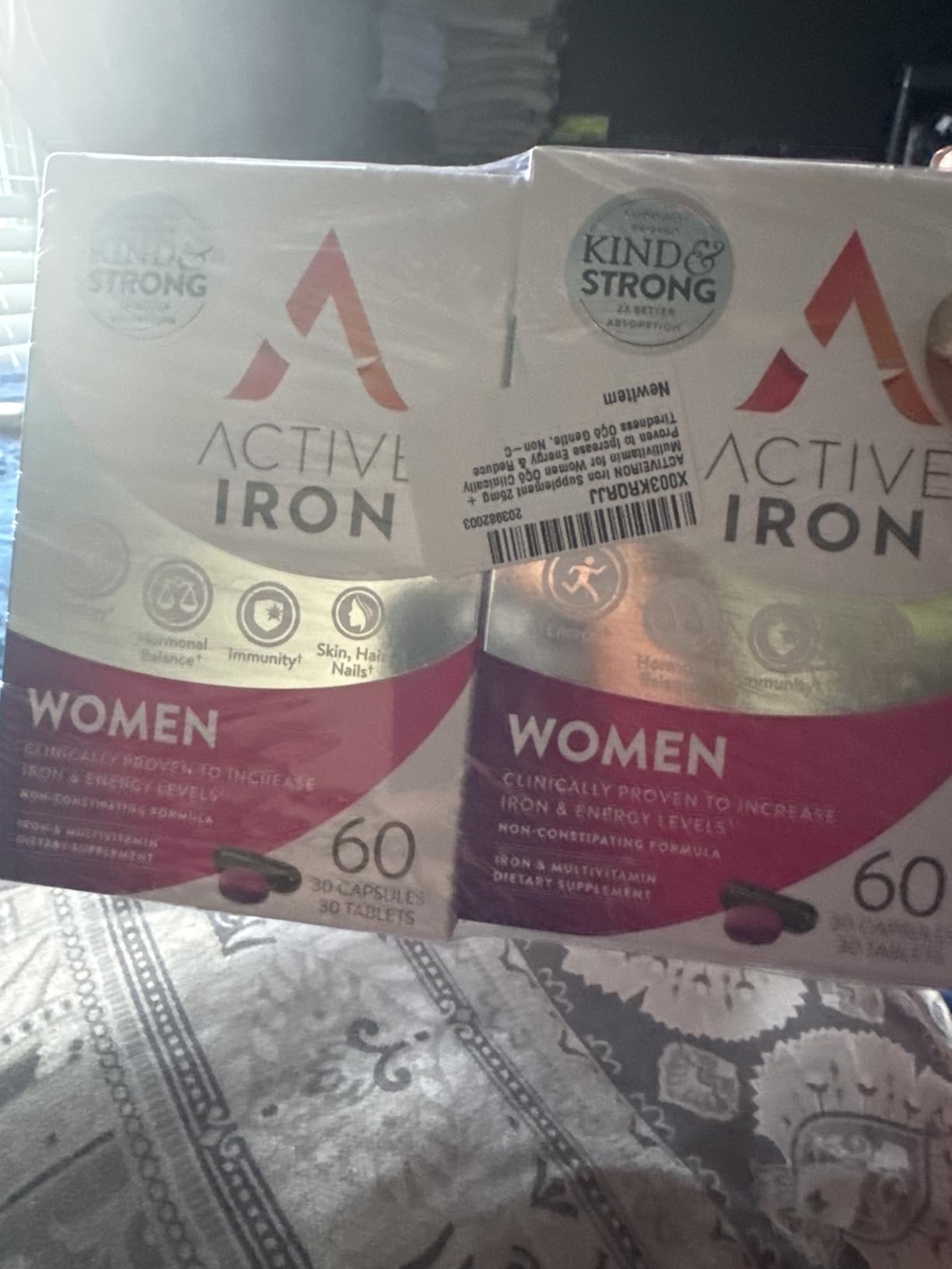 Active Iron Supplement 25mg + Multivitamin for Women, Clinically Proven to Increase Iron & Energy Levels, Maximum Absorption, Gentle, Non-Constipating, 30 Capsules + 30 Tablets in On-the-Go Foil Packs customer photo 1