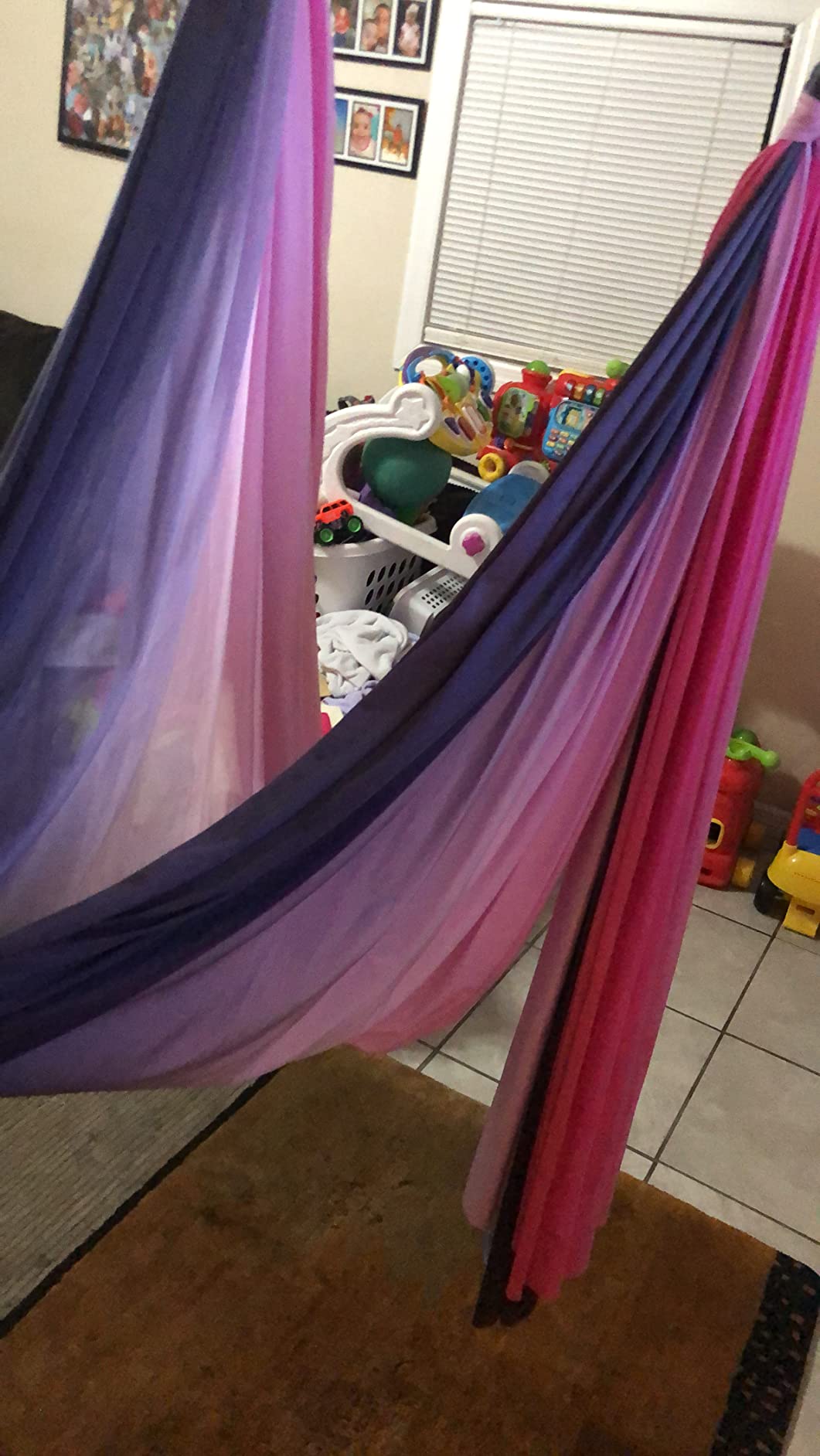 F.Life Aerial Yoga Hammock kit- Yoga Swing Multicolor 5 yards-Flying Yoga Include Daisy Chain,Carabiner and Pose Guide customer photo 2