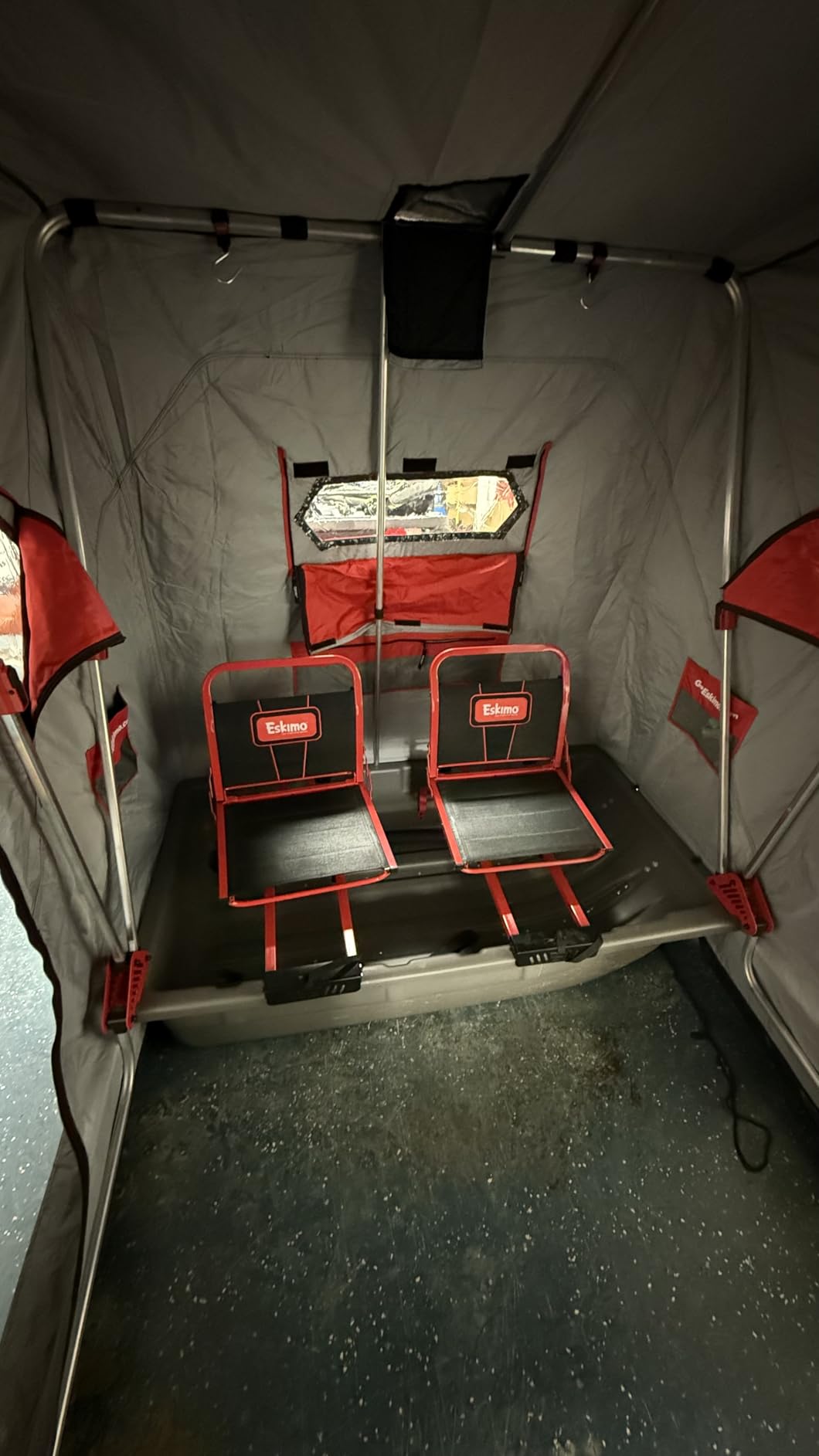 Eskimo Eskape 2600 Insulated 2 Person Ice Fishing Shelter, Red customer photo 2
