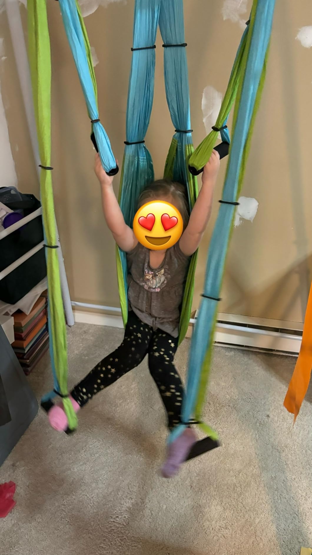 Aerial Yoga Swing Set, Ultra Strong Hammock Trapeze Extension, Antigravity Ceiling Hanging Sling Inversion Exercises customer photo 1