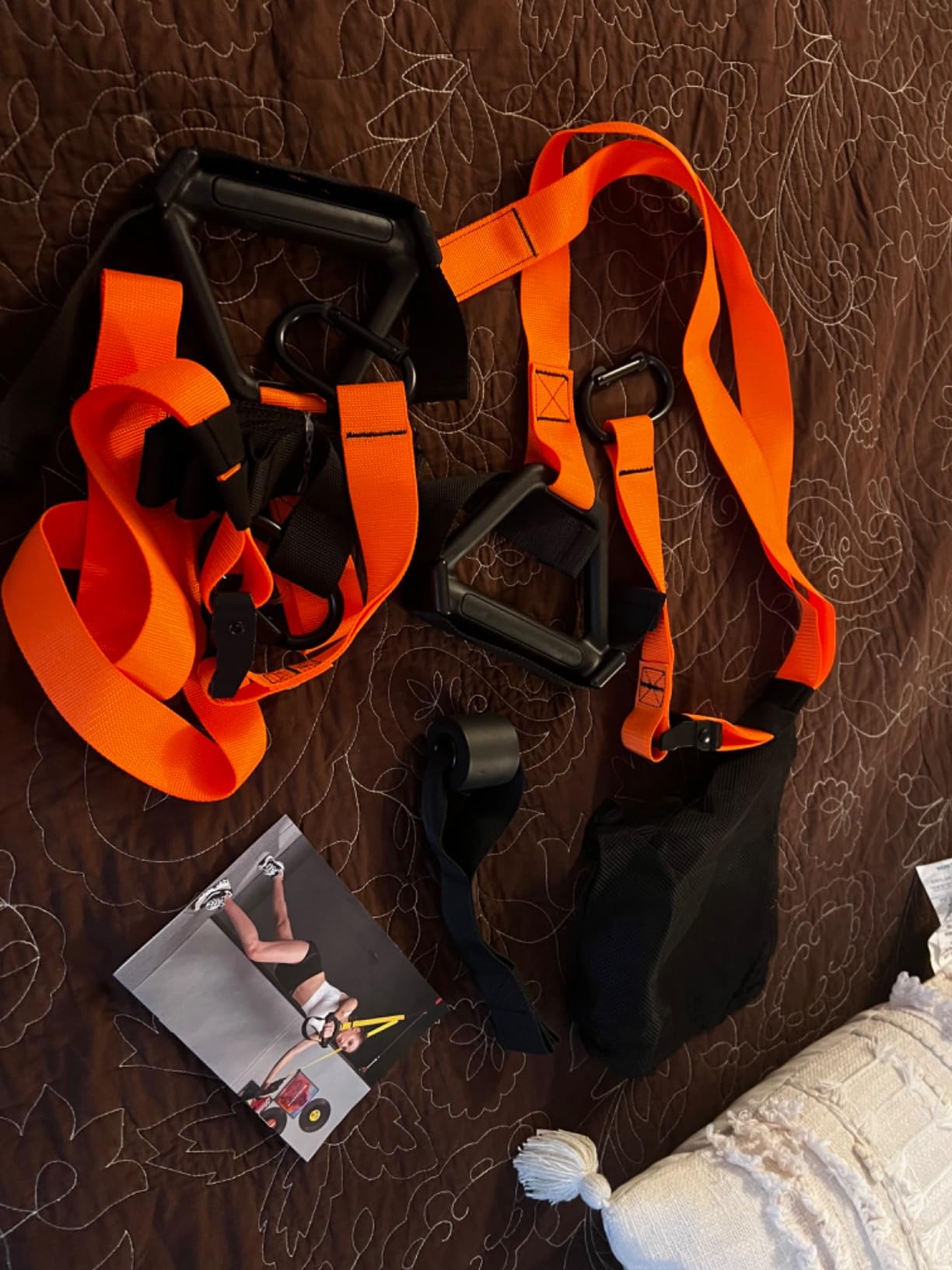 Moulyan Bodyweight Resistance Training Straps, Complete Home Gym Fitness Trainer kit for Full-Body Workout Easy Setup Gym Home Outdoors customer photo 2