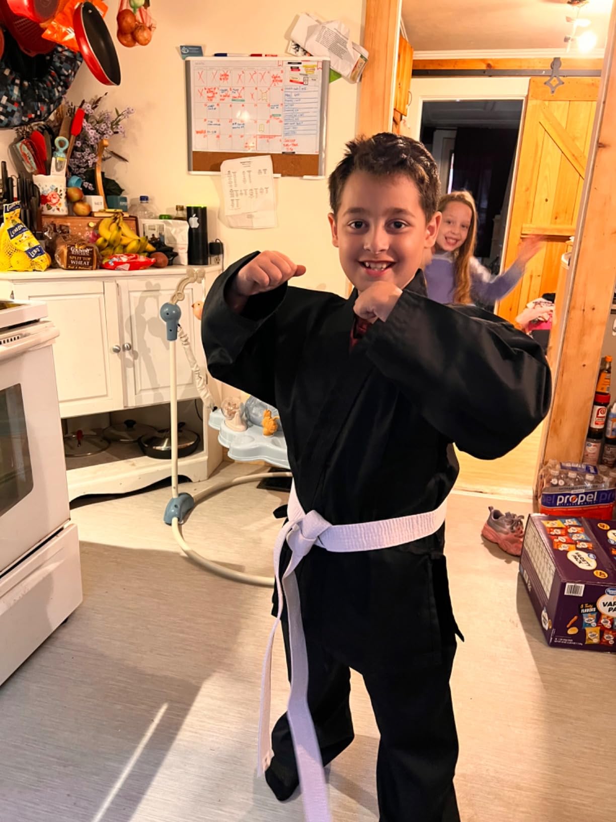 Karate gi Martial Arts Elastic Drawstring Karate Uniform For Kids & Adult Lightweight Student Gi with Free Belt customer photo 2
