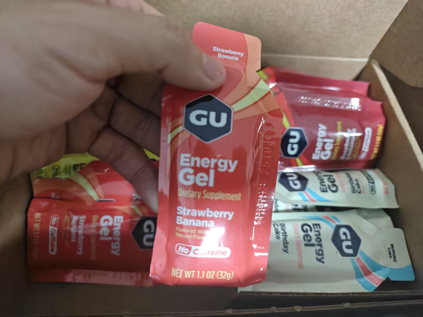 GU Energy Original Energy Gels, Caffeine-Free Mixed - 24 Count customer photo 1