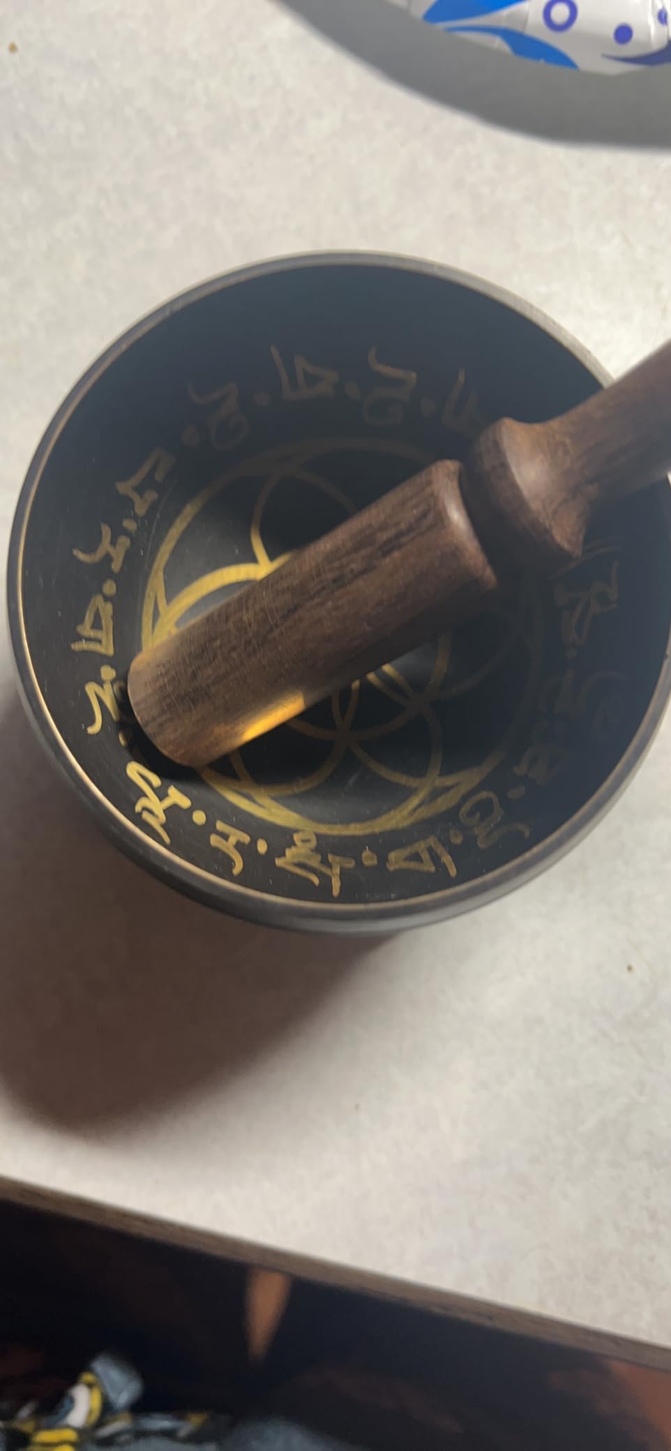 Tibetan Singing Bowl Set Brass - Master Healing Grade - Authentic Handcrafted Sound Bowl by Himalayan Bazaar customer photo 1