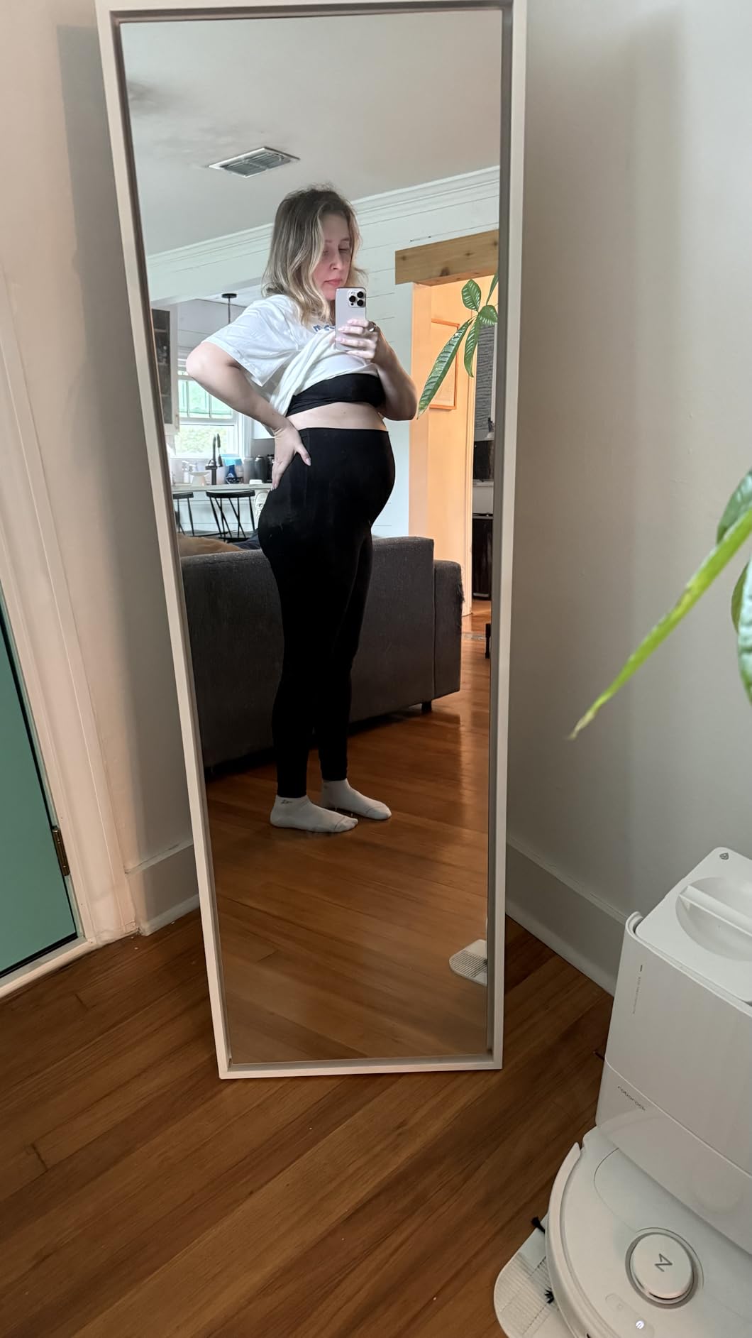POSHDIVAH Women's Maternity Leggings Over The Belly Pregnancy Yoga Pants Active Wear Workout Leggings customer photo 1
