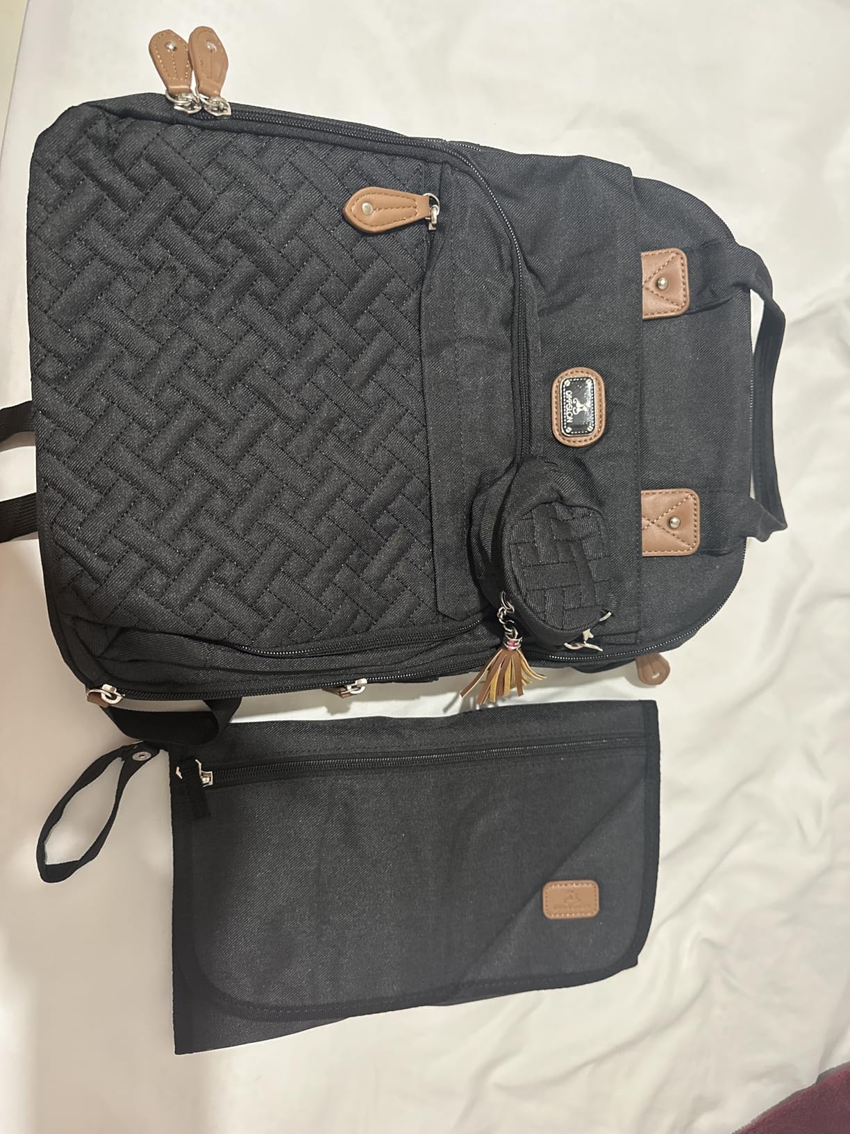 Dikaslon Diaper Bag Backpack with Portable Changing Pad, Pacifier Case and Stroller Straps, Large Unisex Baby Bags, Multipurpose Travel Back Pack customer photo 1