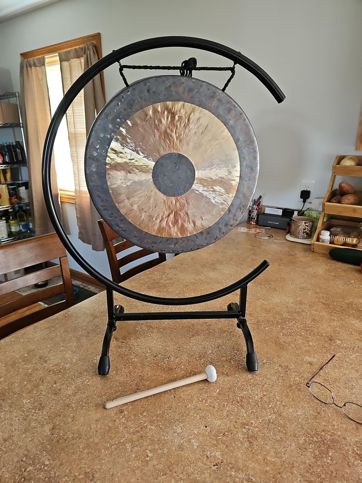 The Gong Shop Handcrafted Chinese Gong - Rich Wash & Deep Resonant Tones for Meditation, Sound Healing, Yoga or Home Decor (8