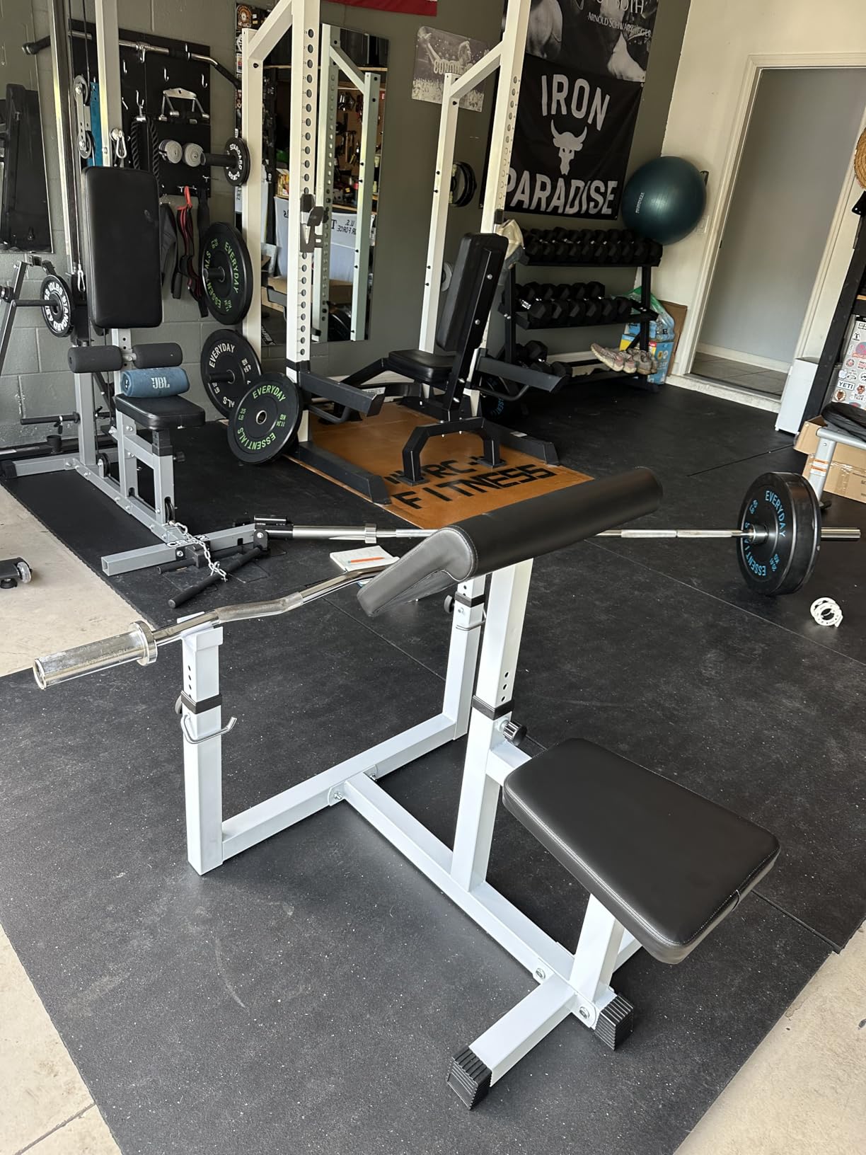 ANT MARCH Preacher Curl Weight Bench Seated Arm Isolated Barbell Dumbbell Biceps Station Home Gym Max load 450lIBS customer photo 1