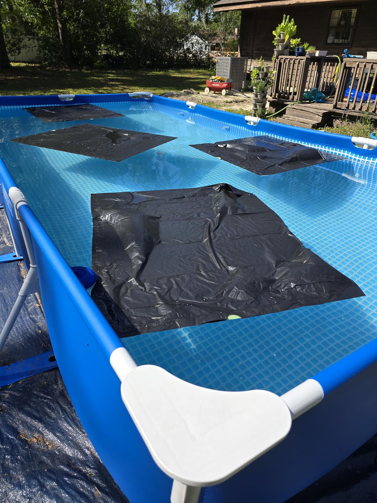 INTEX Rectangular Frame 14 ft 9 in x 7 ft 3 in x 33 in Above Ground Pool, Swimming Pool with Steel Frame and 530 GPH Cartridge Filter Pump customer photo 2