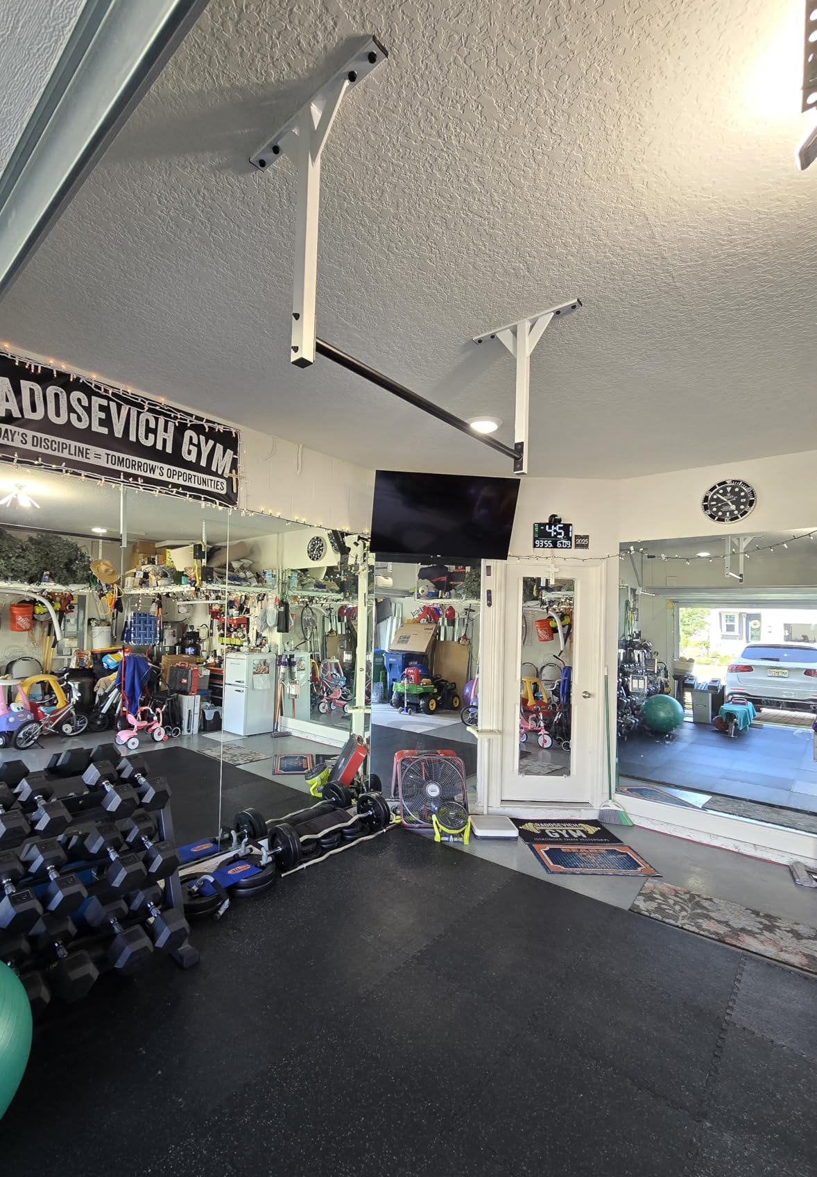 Wall or Ceiling Mount Pull Up Bar with 48