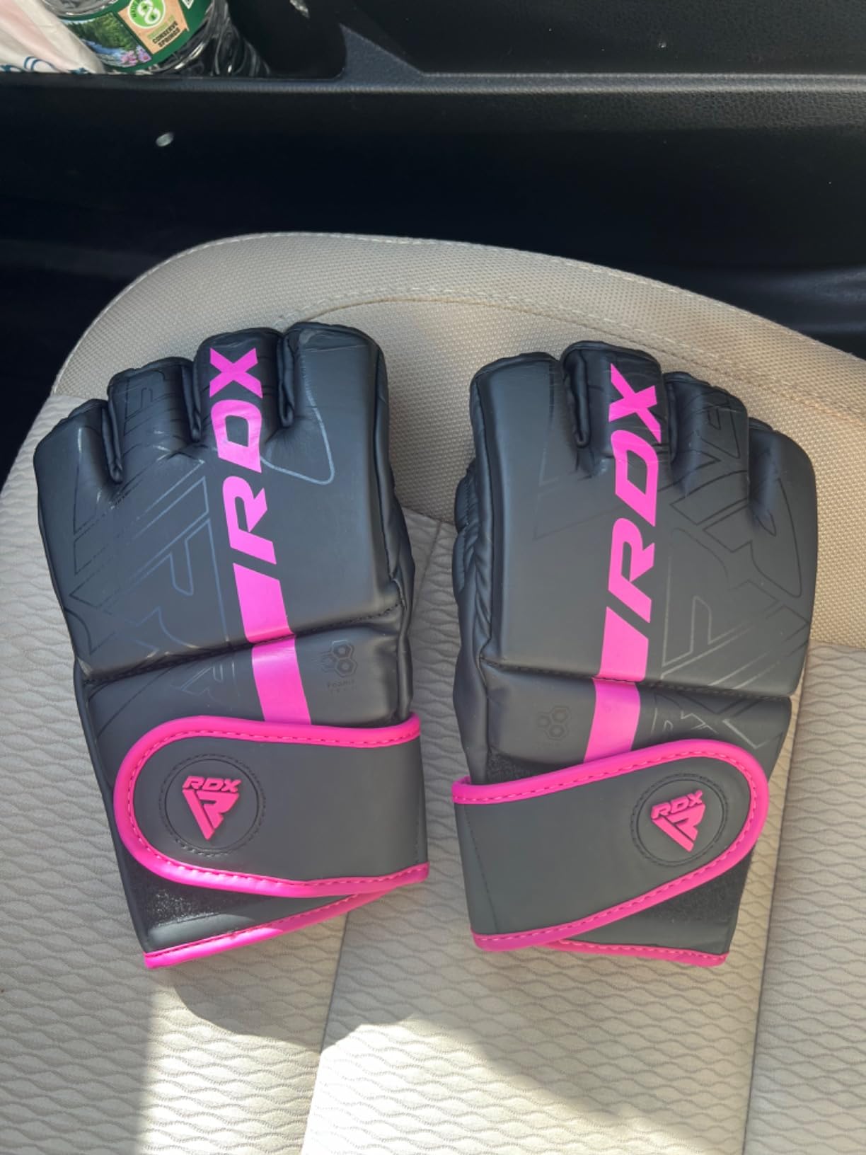 RDX MMA Gloves Grappling Sparring, Pre-Curved Mixed Martial Arts Mitts Men Women Boxing Gloves, Maya Hide Leather Kara Cage Fighting Workout, Combat Sports Training, Muay Thai, Punching Bag Kickboxing customer photo 2