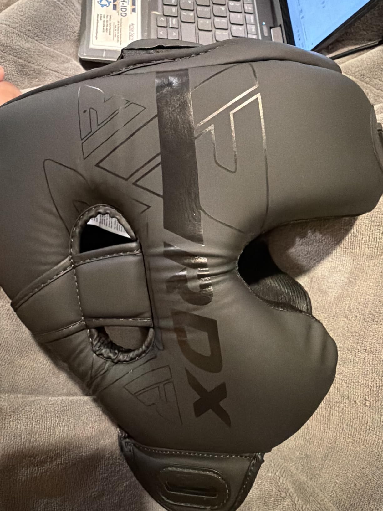 RDX Boxing Headgear, MMA Training, Adjustable Padded Kara, Muay Thai Headgear, Kickboxing, Sparring, Martial Arts, Karate, Taekwondo Helmet customer photo 1