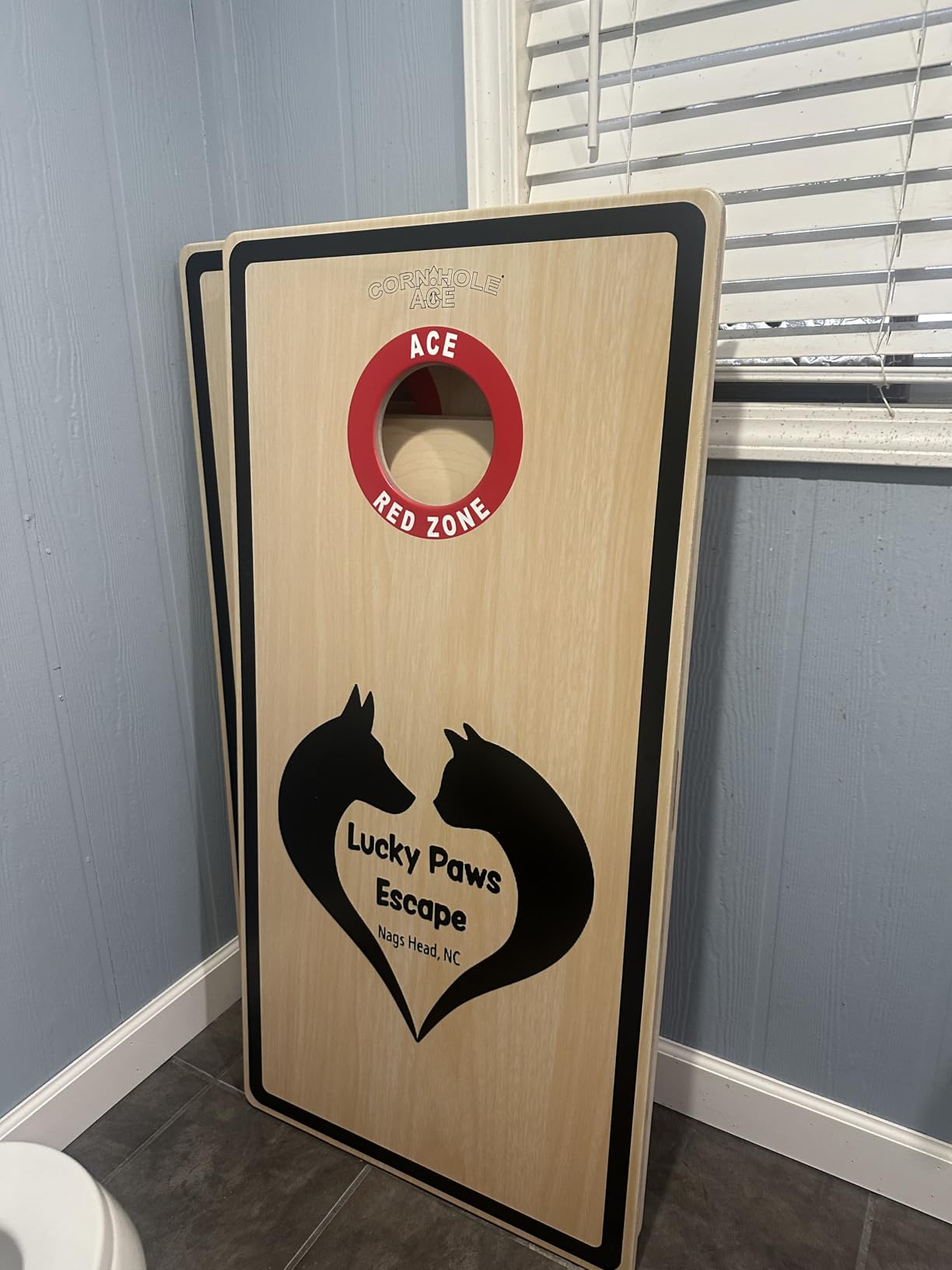 CornholeAce Custom ACE Red Zone | Cornhole Board Set | No Bounce! Made of Baltic Birch Plywood, Includes Handles, Made in USA, Professional Tournament Style | ACE Pro Series customer photo 1