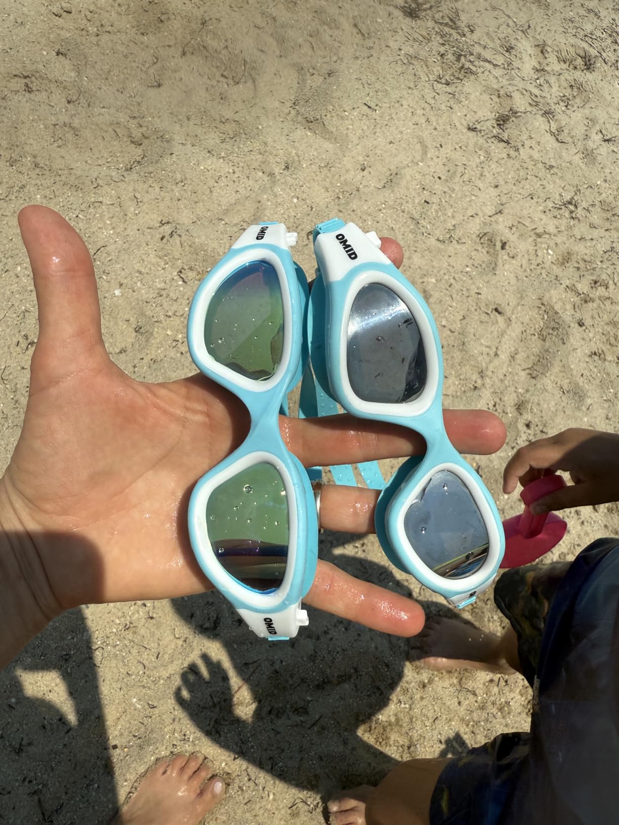 OMID Kids Swim Goggles, P2mini Polarized Swimming Goggles Comfortable for Age 6-14 customer photo 1