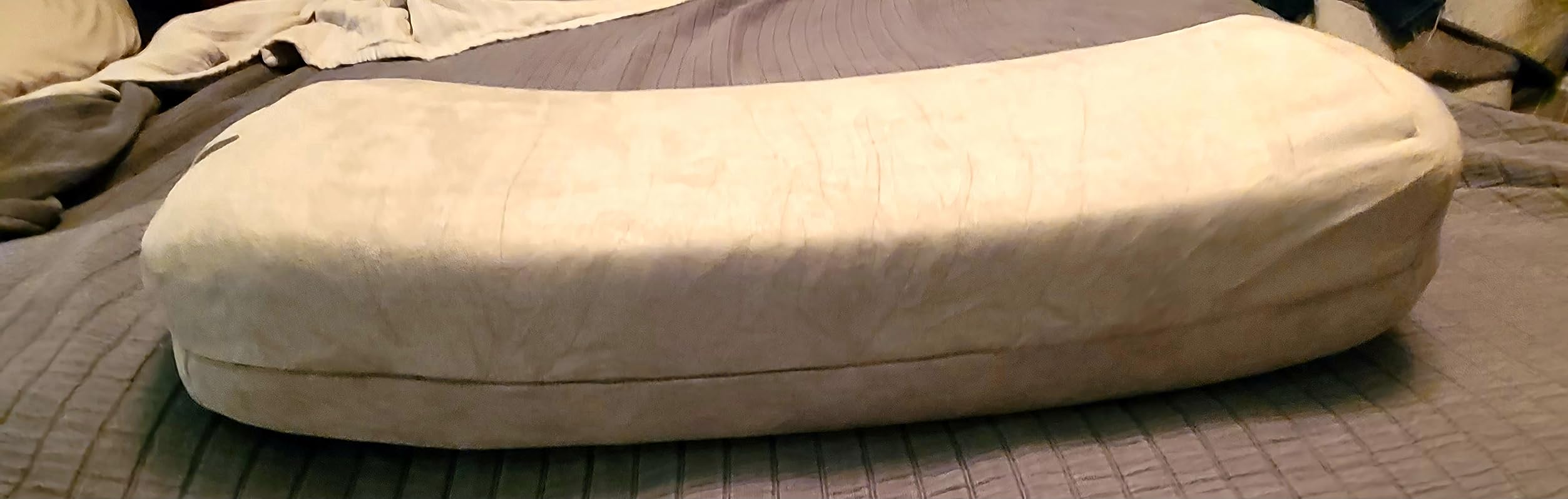 Tumaz Yoga Bolster Set - Rectangular Bolster Pillow for Restorative Yoga, Soft Meditation Pillow with Carry Handle and 8-Feet Strap, Machine Washable Cover customer photo 2