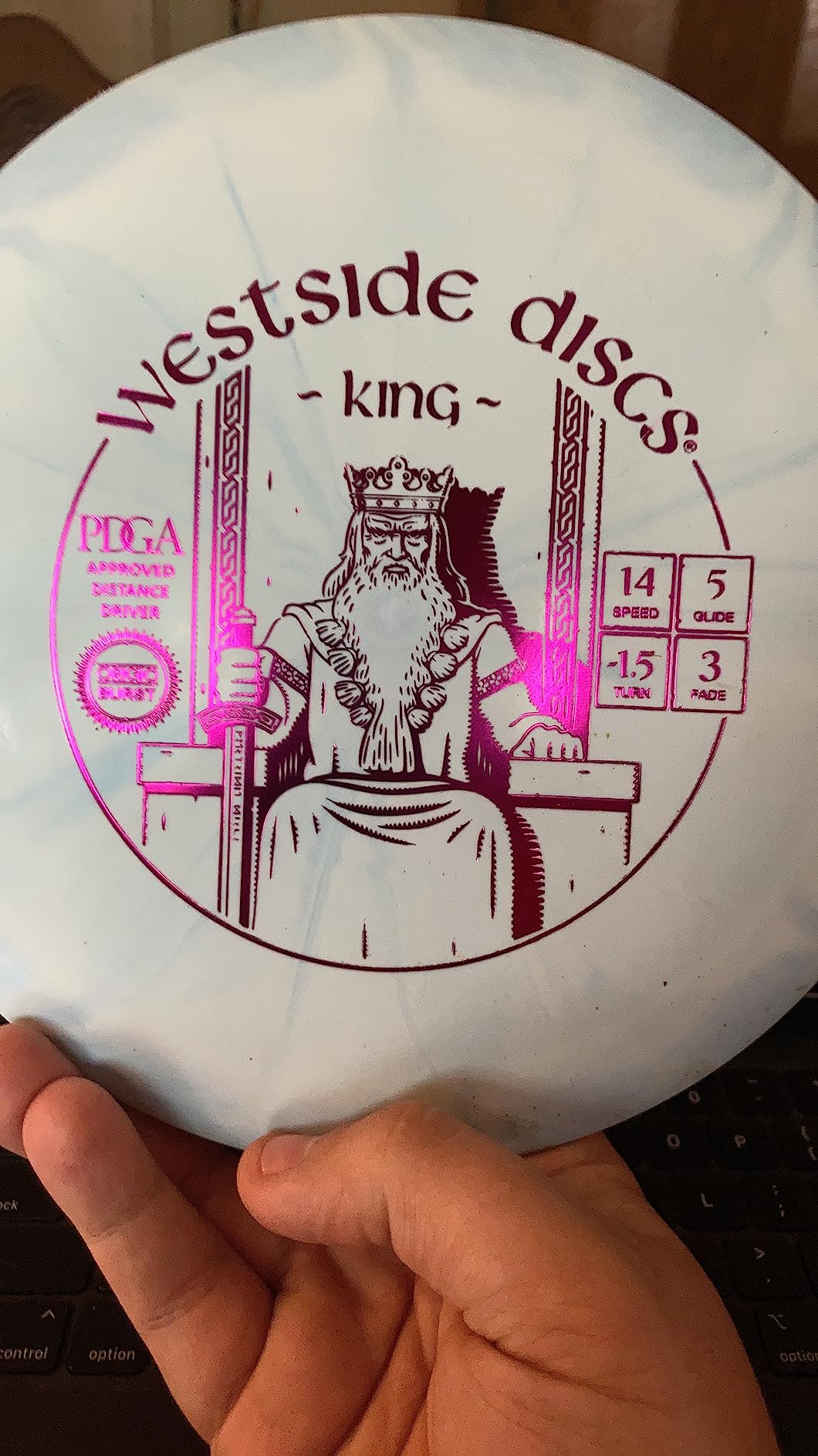 Westside Discs Origio Burst King Disc Golf Distance Driver | Overstable Disc Golf Driver | Grippy Plastic w/Burst Color | Disc Golf Drivers Maximum Distance | Frisbee Golf Driver | 170g+ customer photo 2