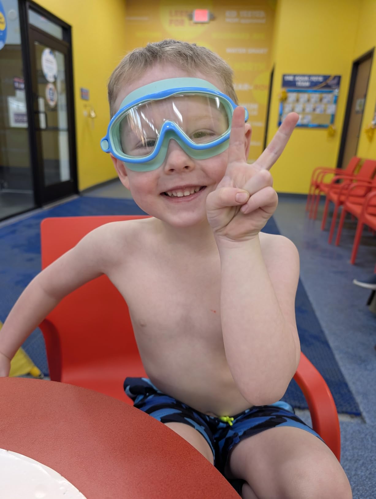 Seago Swim Goggles 2 Pack Anti-Fog Anti-UV Wide View Swimming Goggles for Kids 3-14 customer photo 2