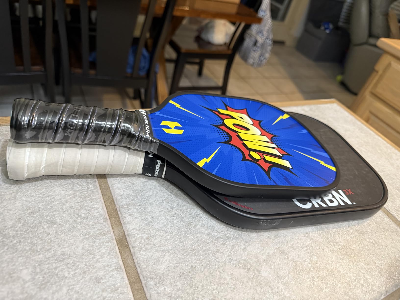 Helium Pickleball Paddle for Kids - Child Size Paddle for Children 12 and Under, Lightweight Honeycomb Core, Graphite Strike Face, Pickleball Paddle & Drawstring Bag - POW! customer photo 1